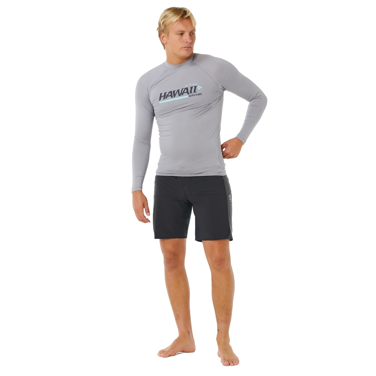 Rip Curl Mens Hawaii Gritty UPF Long Sleeve Rash Vest - Image 8