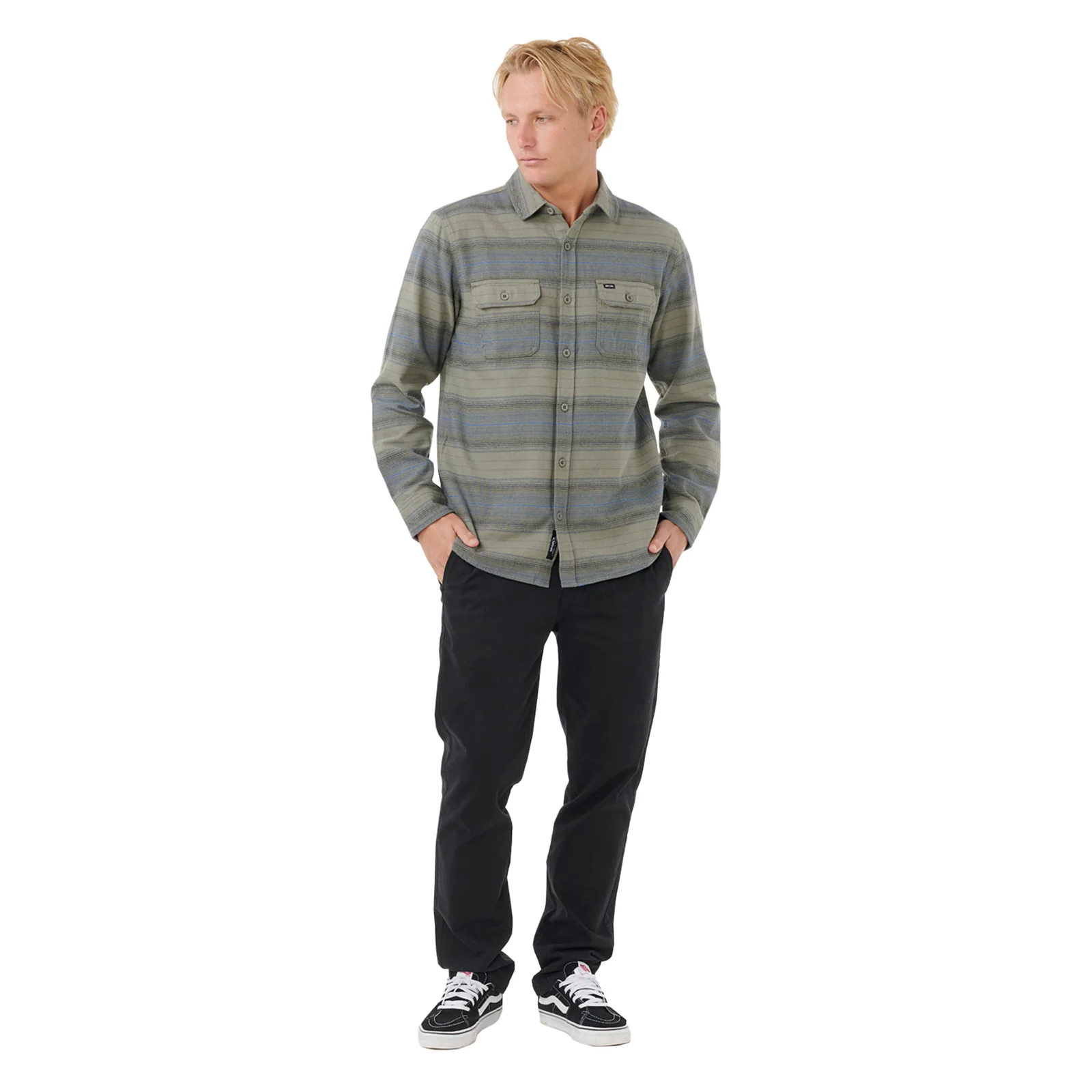 Rip Curl Mens Line Up Flannel Long Sleeve Shirt - Image 4