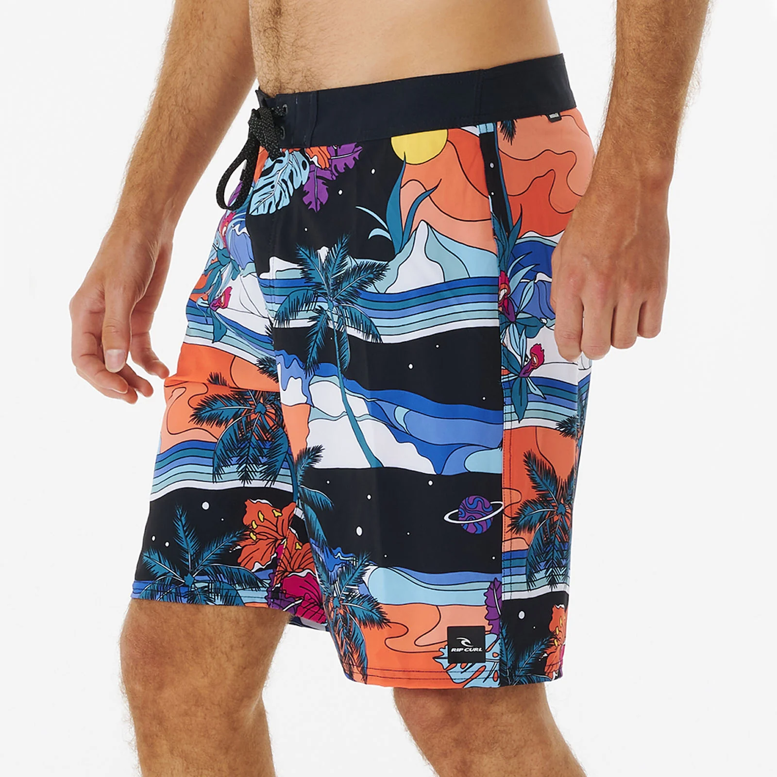 Rip Curl Mens Mirage Postcards Boardshorts - Black - Image 3