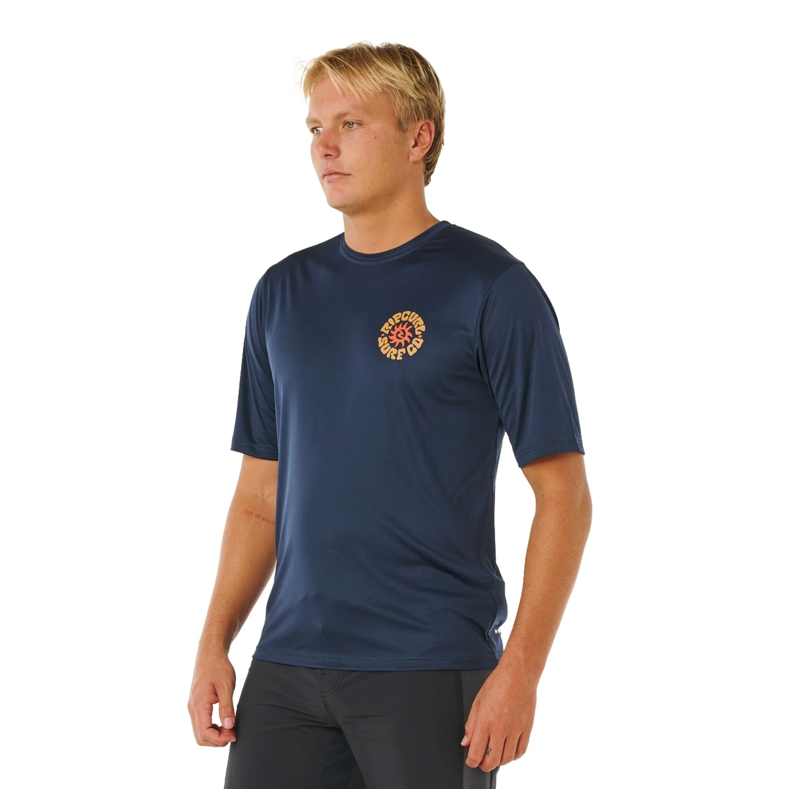 Rip Curl Mens Pacific Rinse Surflite Short Sleeve Rash Vest - Image 4