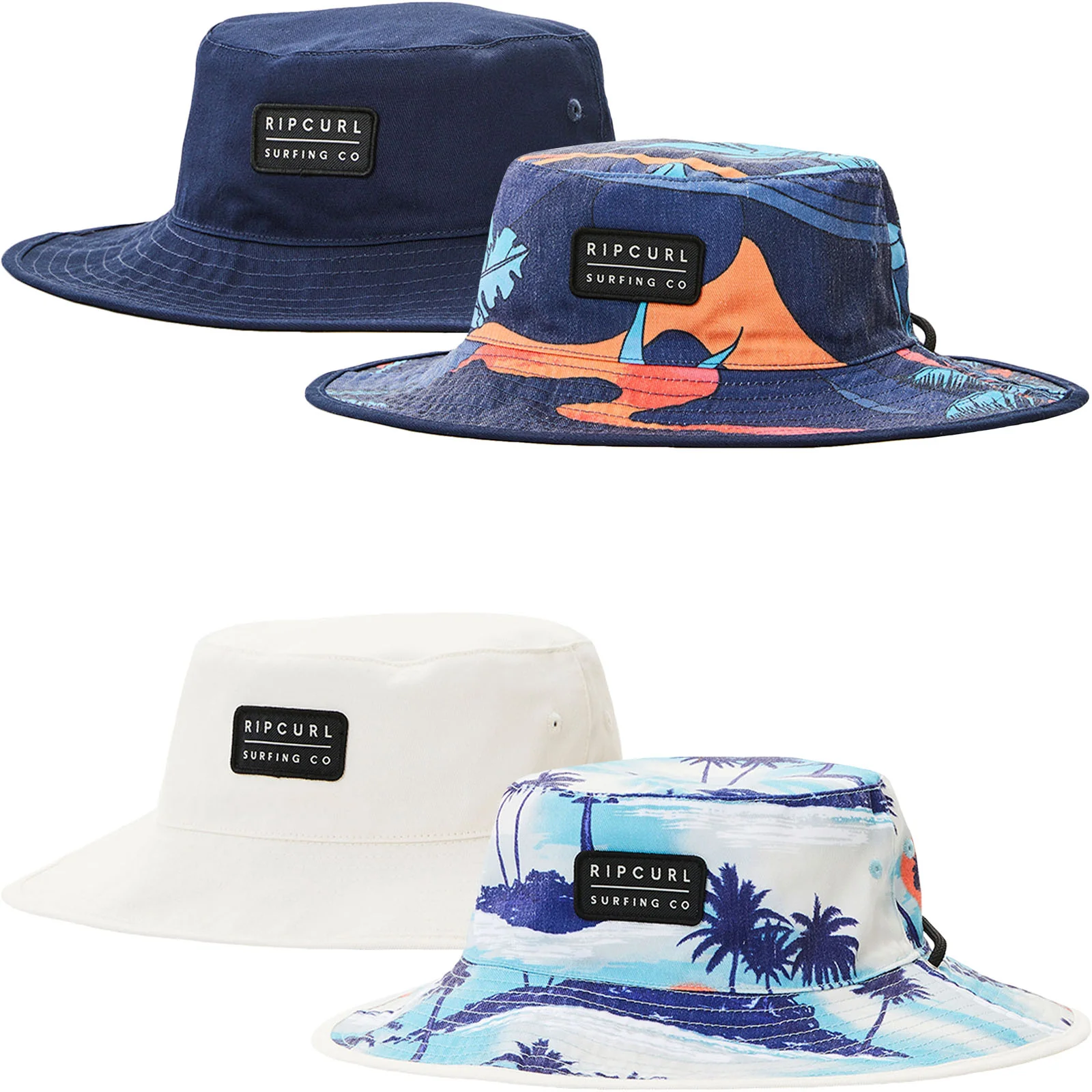 Rip Curl Mens Revo Valley Mid Brim Reversable Bucket Hat