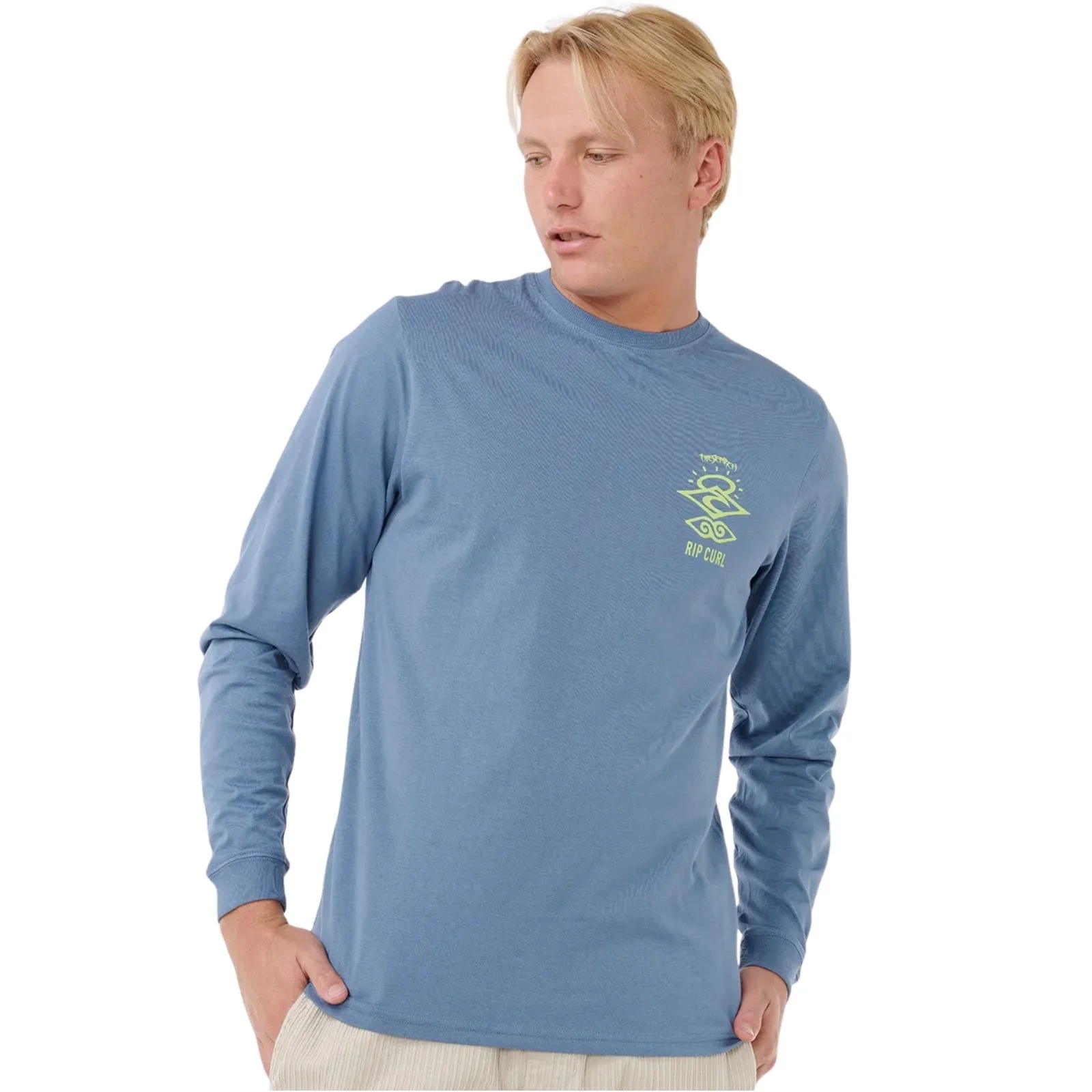 Rip Curl Mens Search Icon Long Sleeve Crew Neck T-Shirt - Image 13