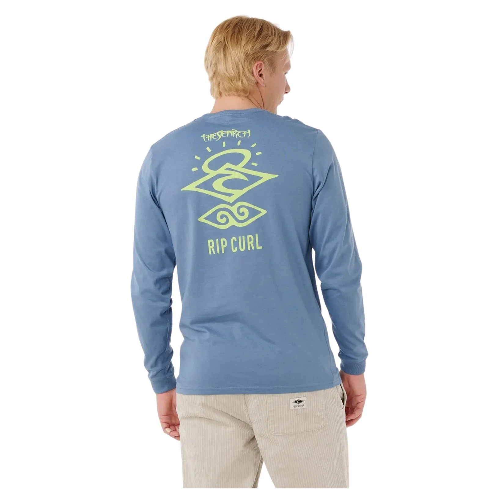 Rip Curl Mens Search Icon Long Sleeve Crew Neck T-Shirt - Image 9