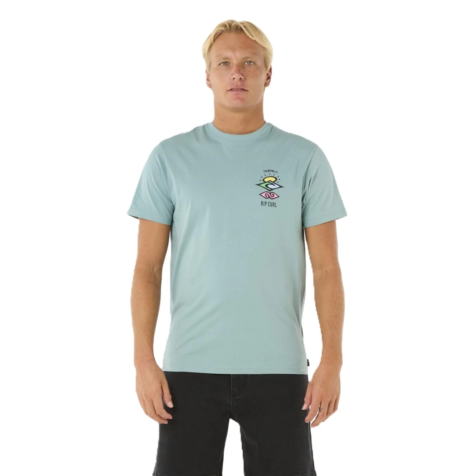 Rip Curl Mens Search Icon Short Sleeve Crew Neck T-Shirt - Image 9