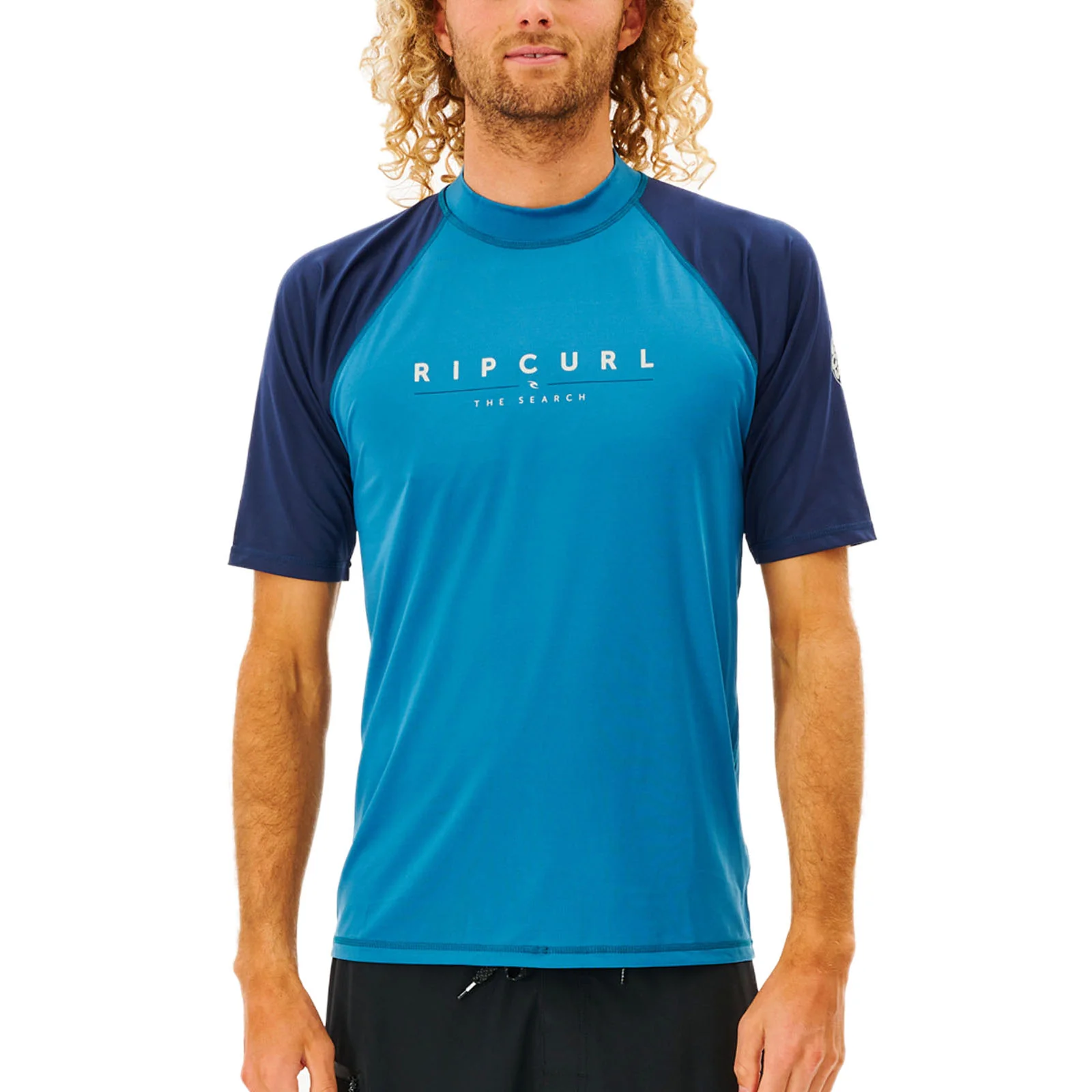 Rip Curl Mens Shockwaves Short Sleeve UV Protect T-Shirt Rash Vest - Image 2