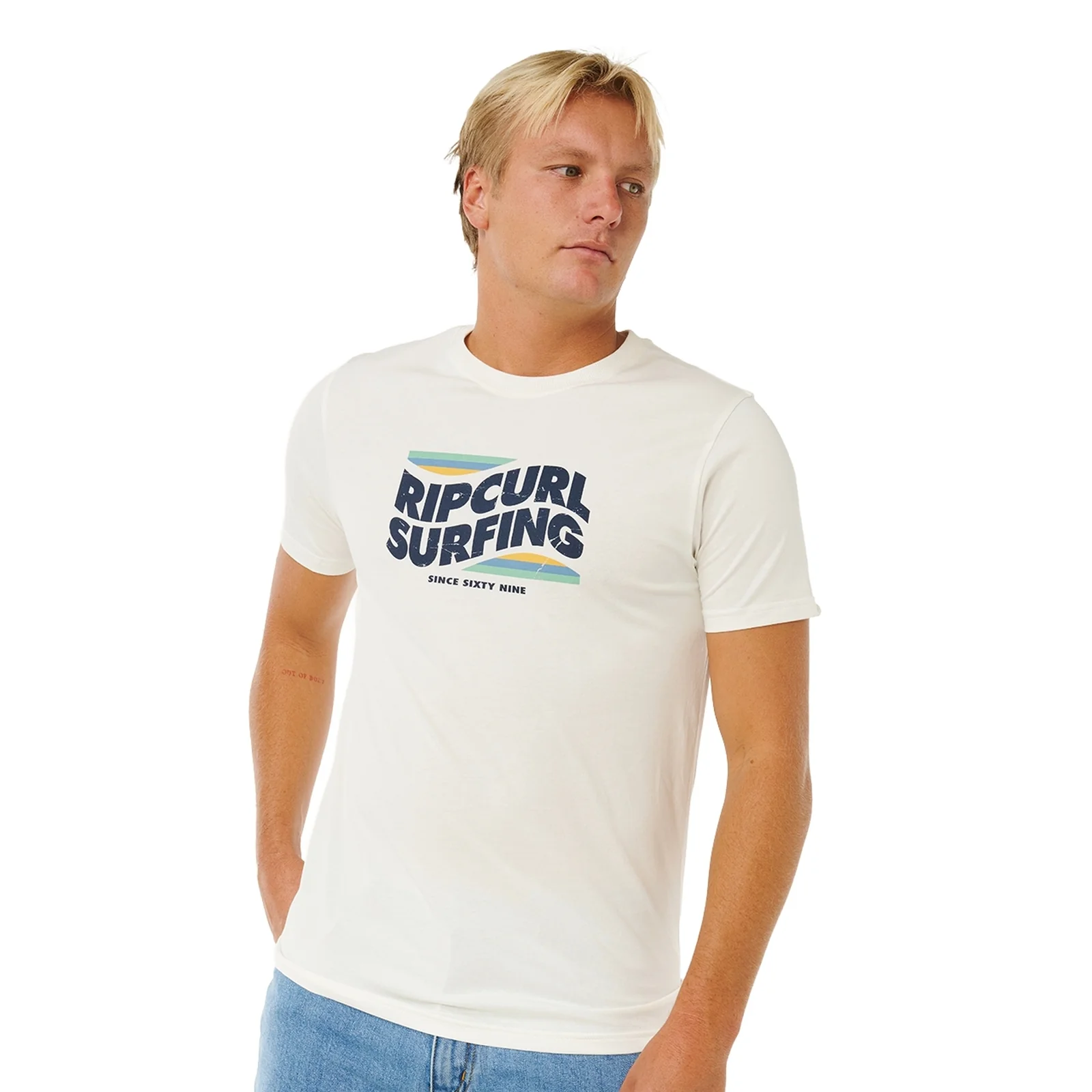 Rip Curl Mens Streamline Big logo Short Sleeve T-Shirt - Image 17