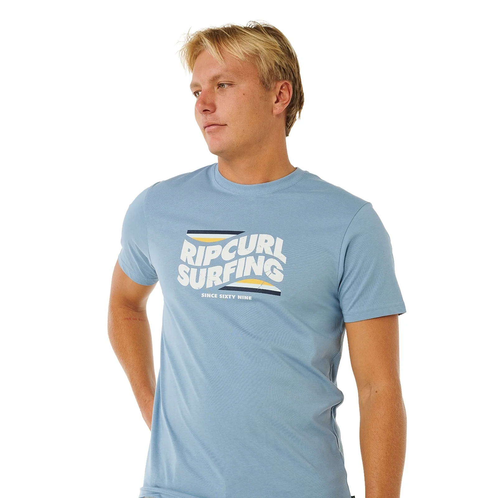Rip Curl Mens Streamline Big logo Short Sleeve T-Shirt - Image 18