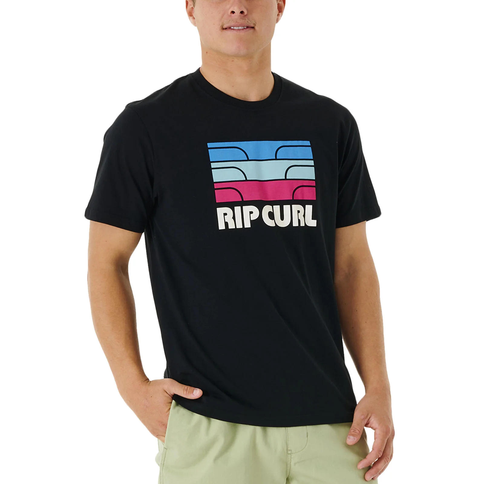 Rip Curl Mens Surf Revival Crew Neck Cotton T-Shirt - Image 3