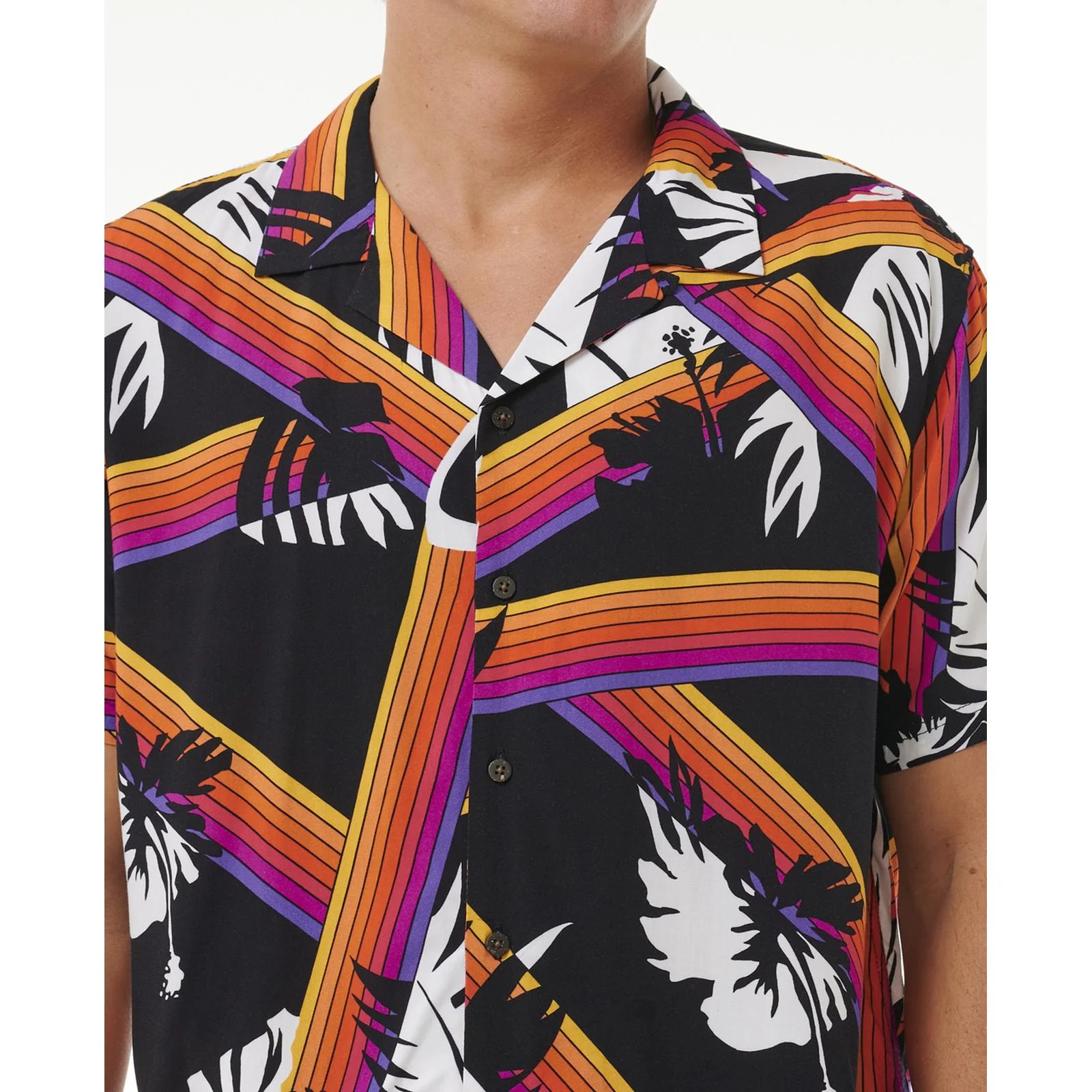 Rip Curl Mens Surf Revival Hoffman Short Sleeve All Over Pattern Shirt