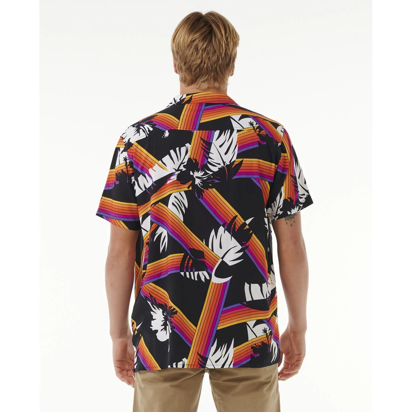 Rip Curl Mens Surf Revival Hoffman Short Sleeve All Over Pattern Shirt - Image 3