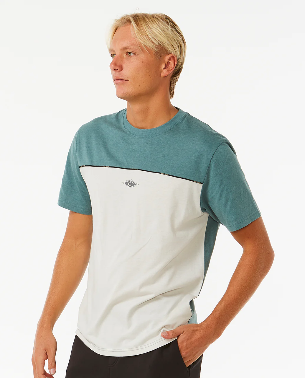 Rip Curl Mens Vaporcool Medina Seacell Short Sleeve T-Shirt - Blue Stone - Image 2