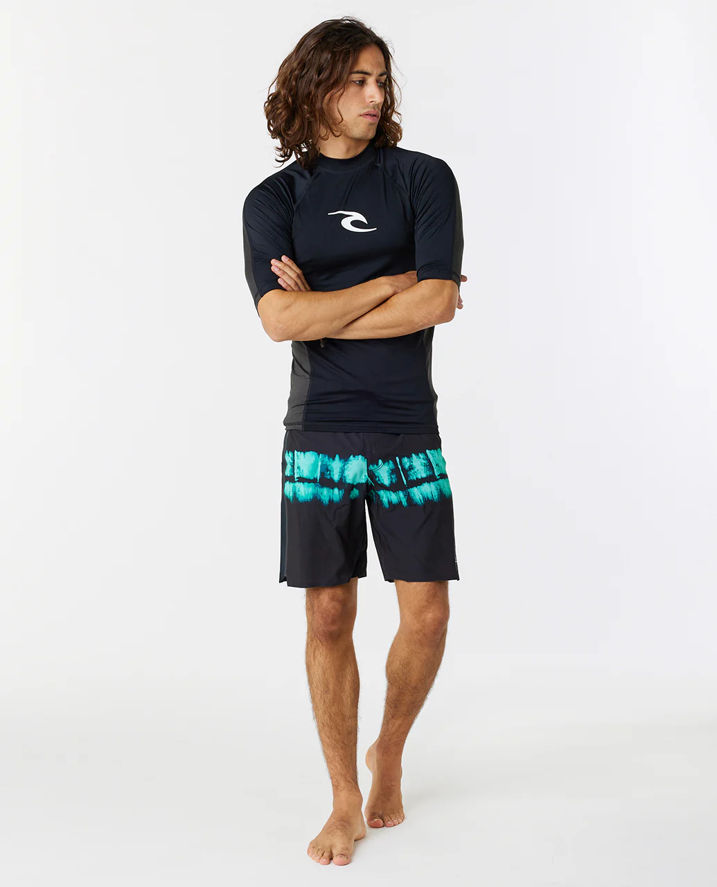 Rip Curl Mens Waves UPF 50 Perf Short Sleeve Rash Vest - Image 31