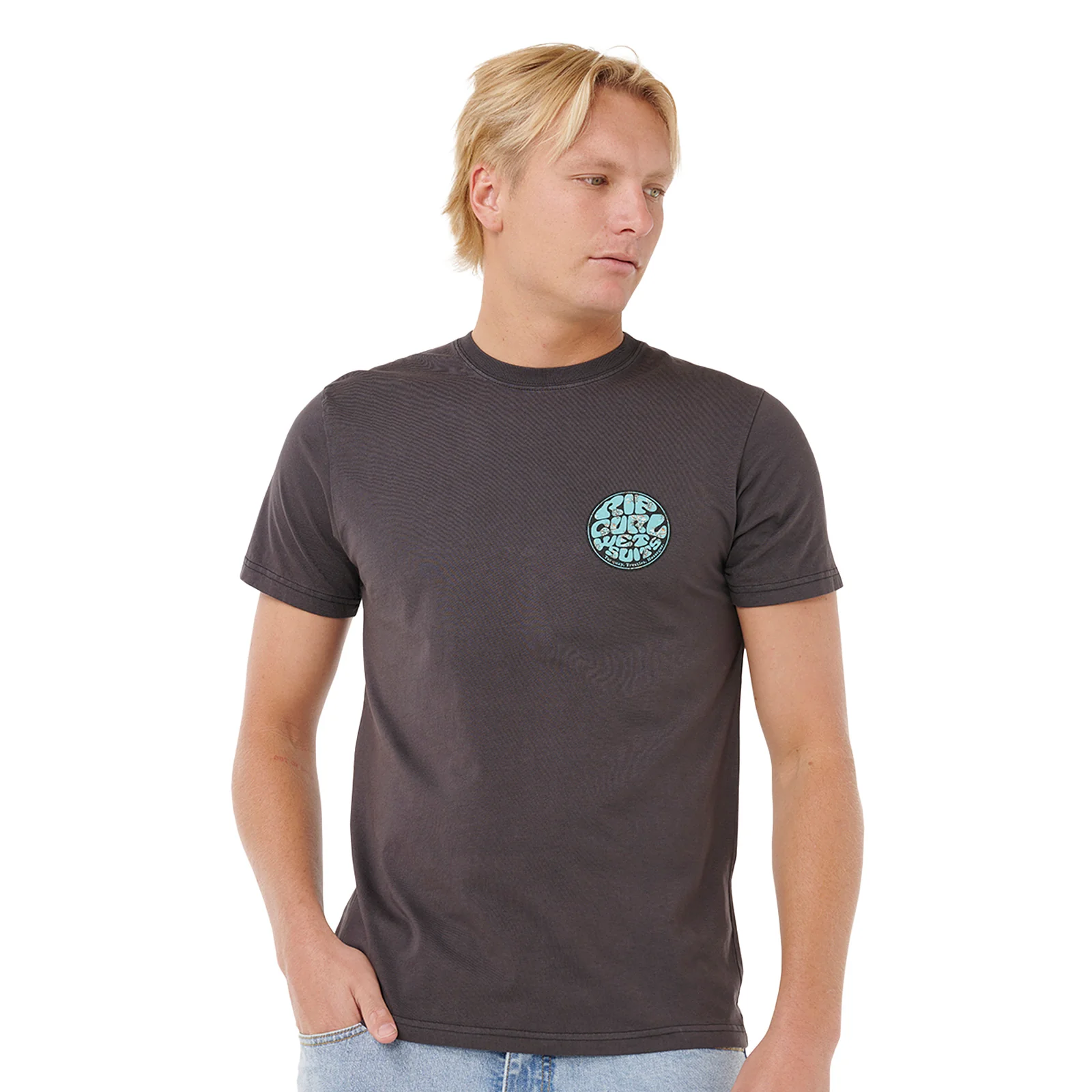 Rip Curl Mens Wettie Passage Icon Short Sleeve T-Shirt - Image 66