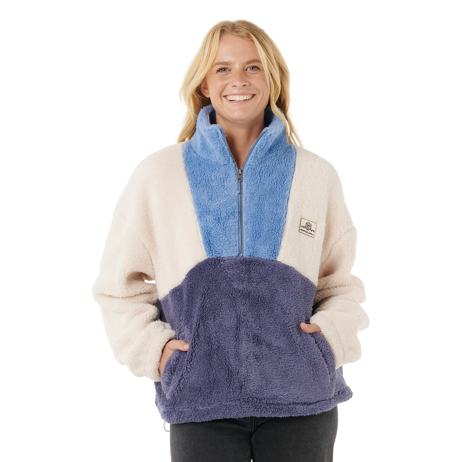 Rip Curl Womens Block Party Polar Half Zip Fleece - Image 3