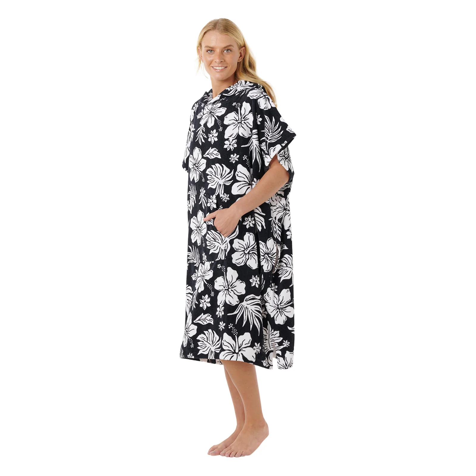 Rip Curl Womens Mixed Floral Print Storm Hooded Towel Poncho - Image 10