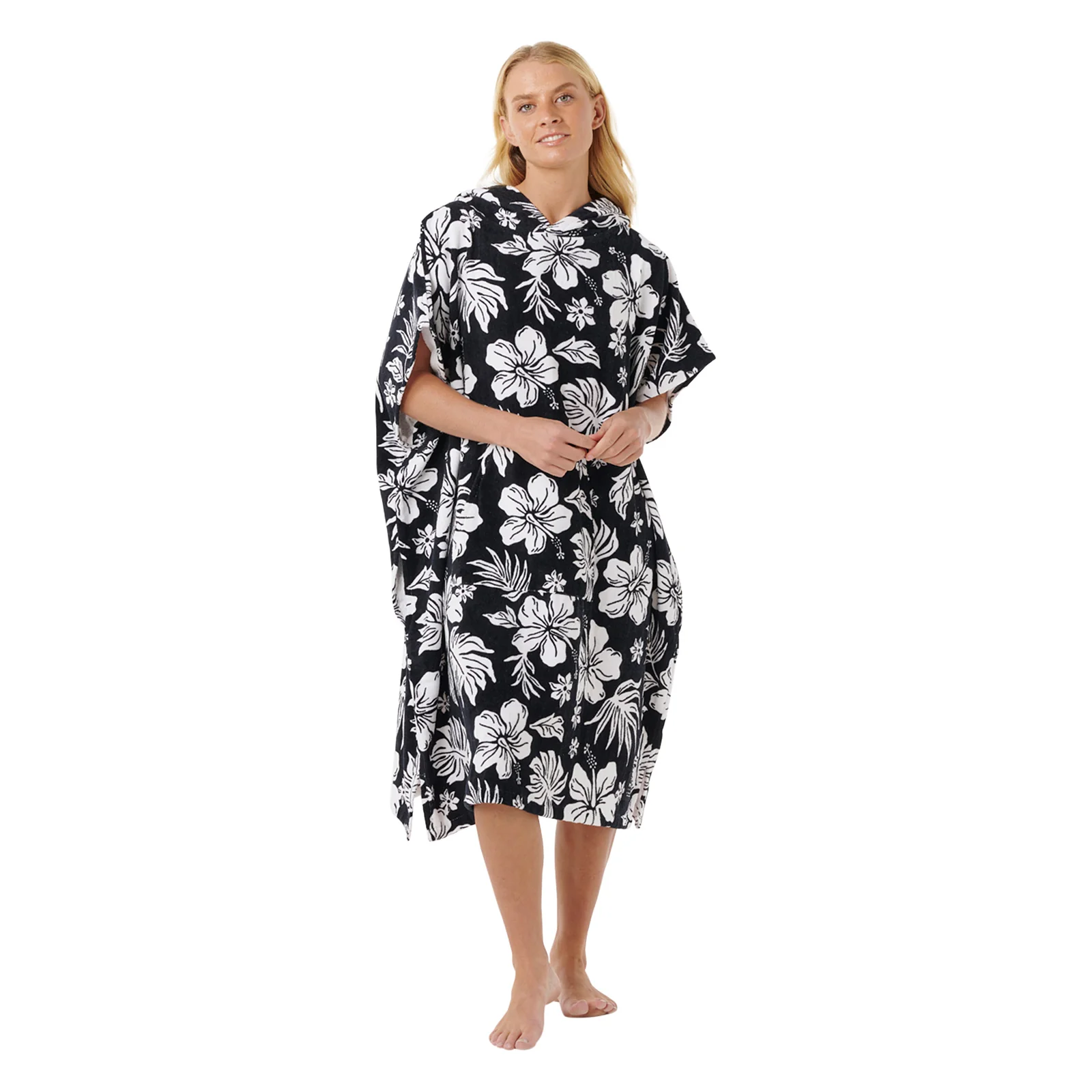 Rip Curl Womens Mixed Floral Print Storm Hooded Towel Poncho - Image 20