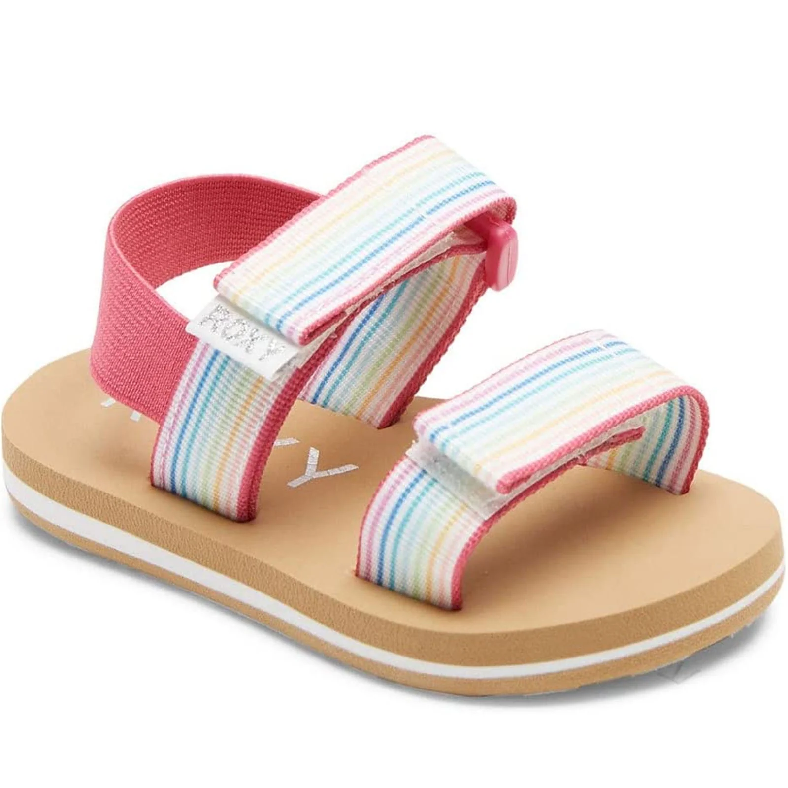 Roxy Infant Kids Cage Strappy Floral Flip Flops Sandals - Image 3