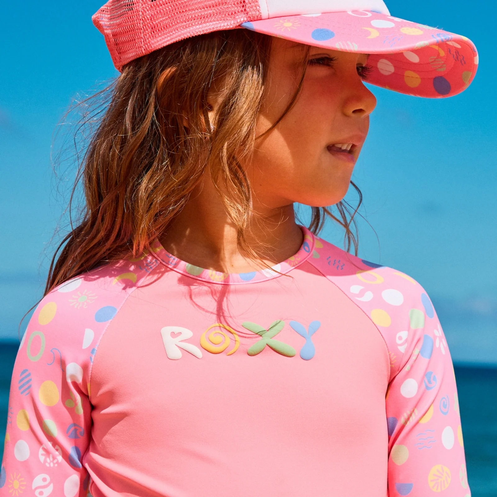 Roxy Kids Roxy Dot Onesie Long Sleeve Rash Vest - Image 3