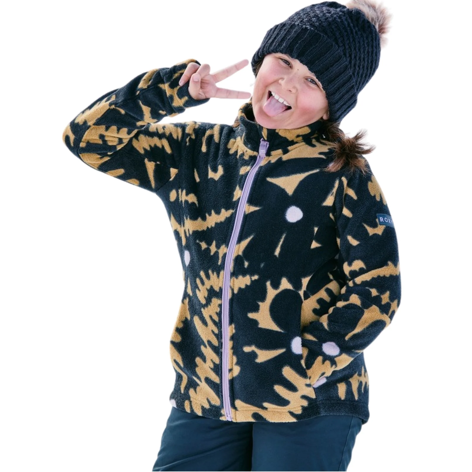 Roxy Kids Windyspirit Girl Breathable Full Zip Fleece
