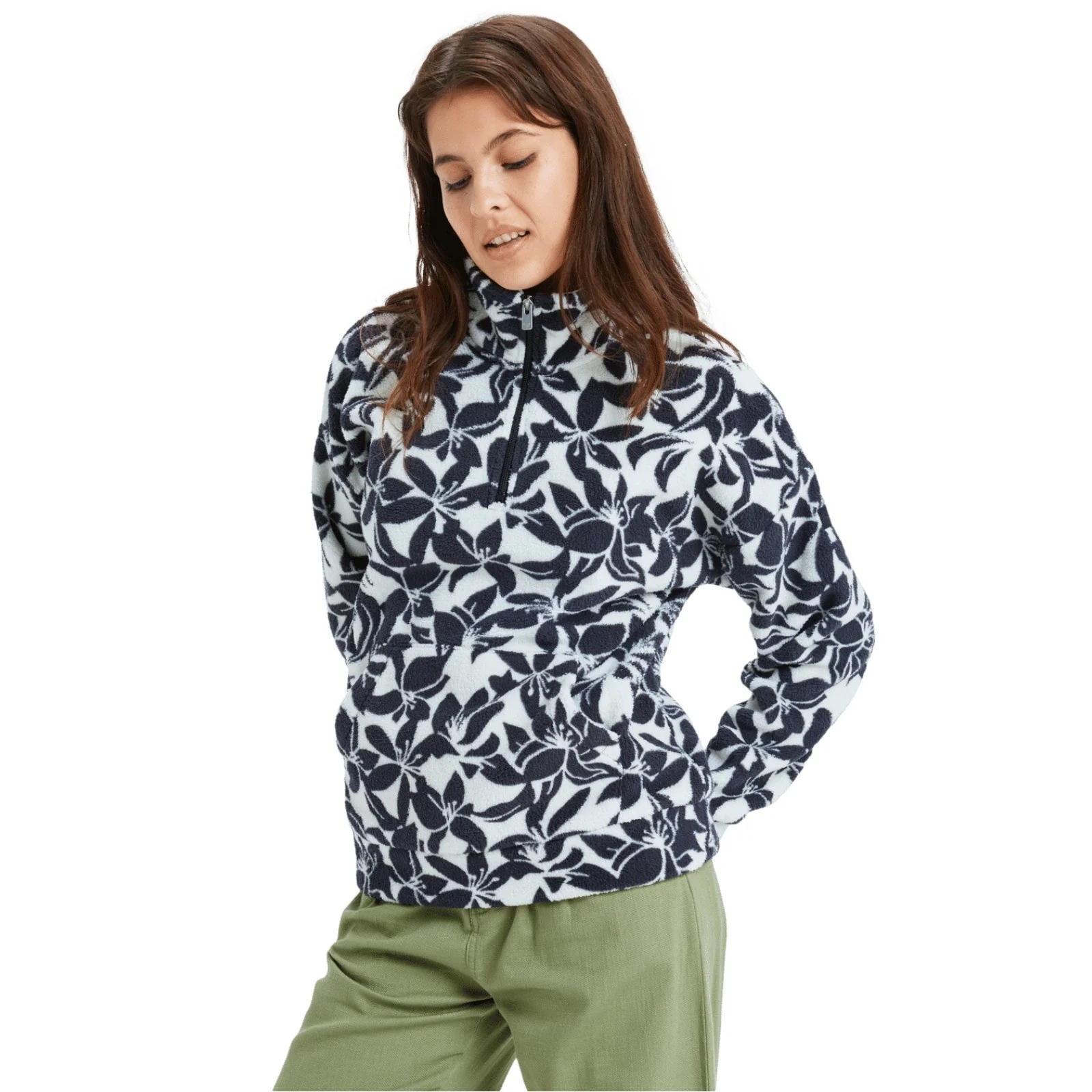 Roxy Womens Live Out Loud Sherpa Half Zip Fleece - Image 3