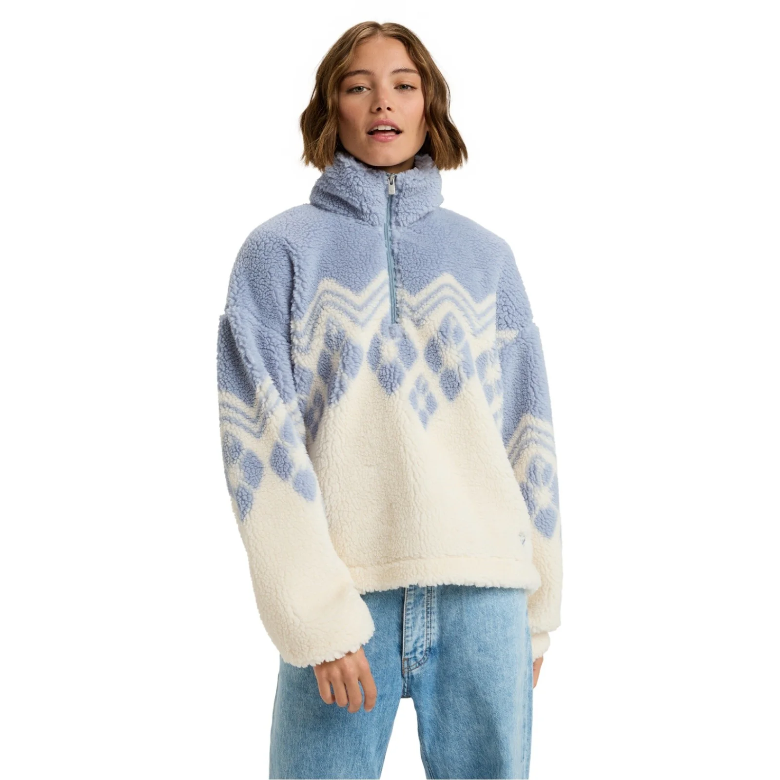 Roxy Womens Mountain Story Polar Half Zip Fleece