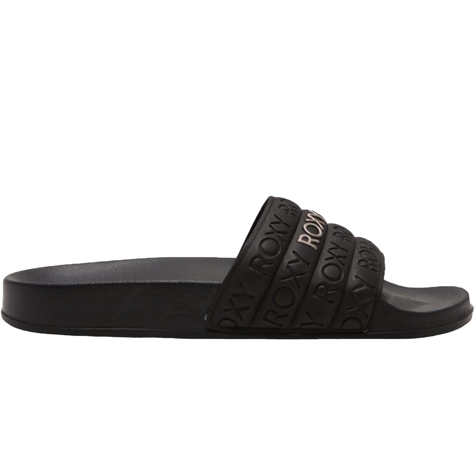 Roxy Womens Slippy Summer Sandals Flip Flops Slides Sliders - Black - Image 2