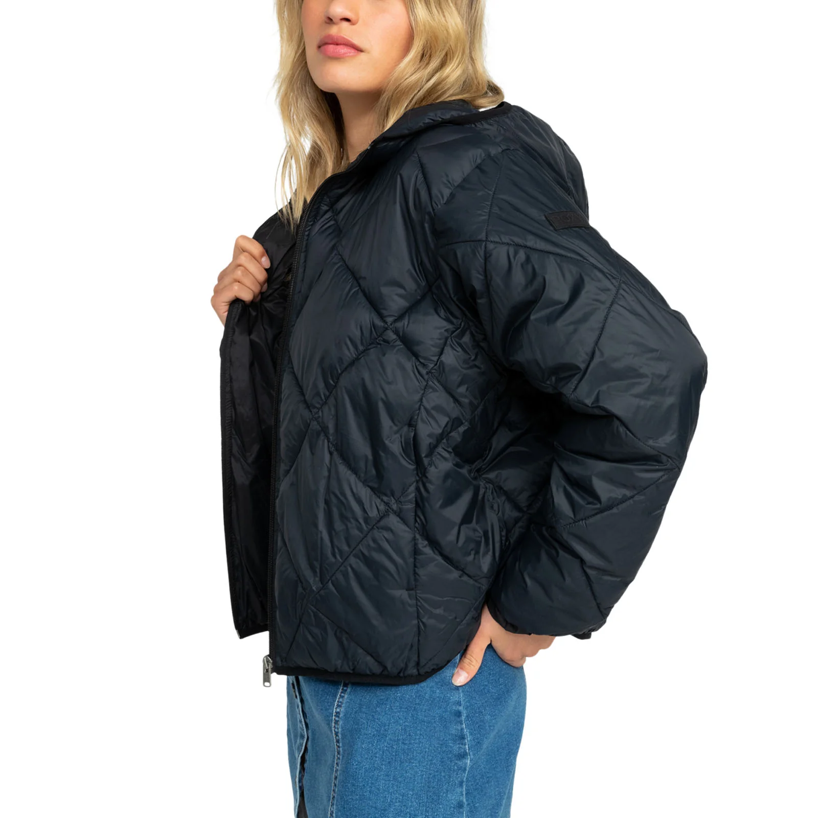Roxy Womens Wind Swept Hooded Packable Padded Jacket - Image 6