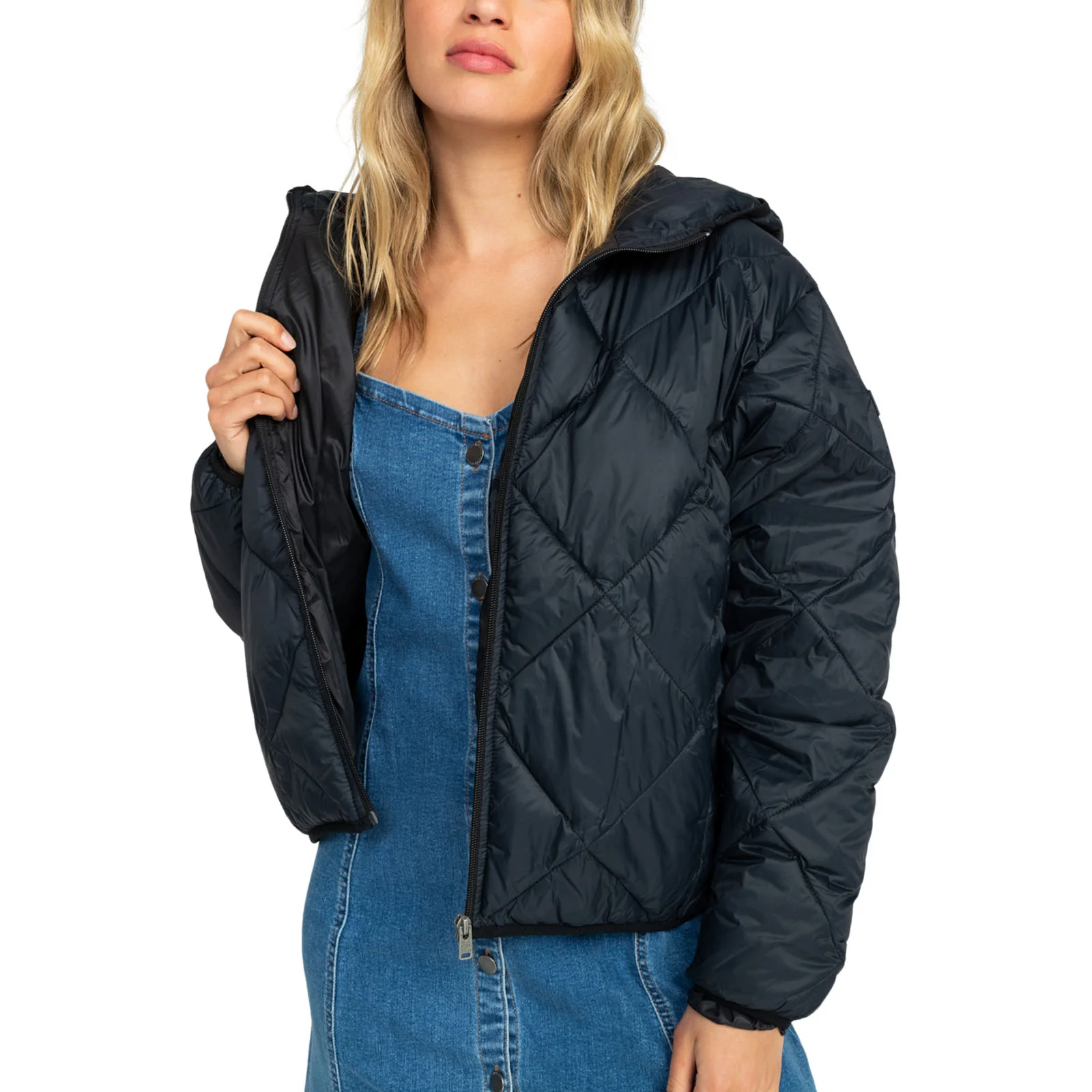 Roxy Womens Wind Swept Hooded Packable Padded Jacket - Image 8