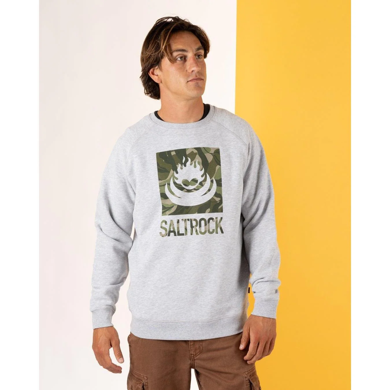 Saltrock Mens Camo Leaf Flame Graphic Sweatshirt - Image 6