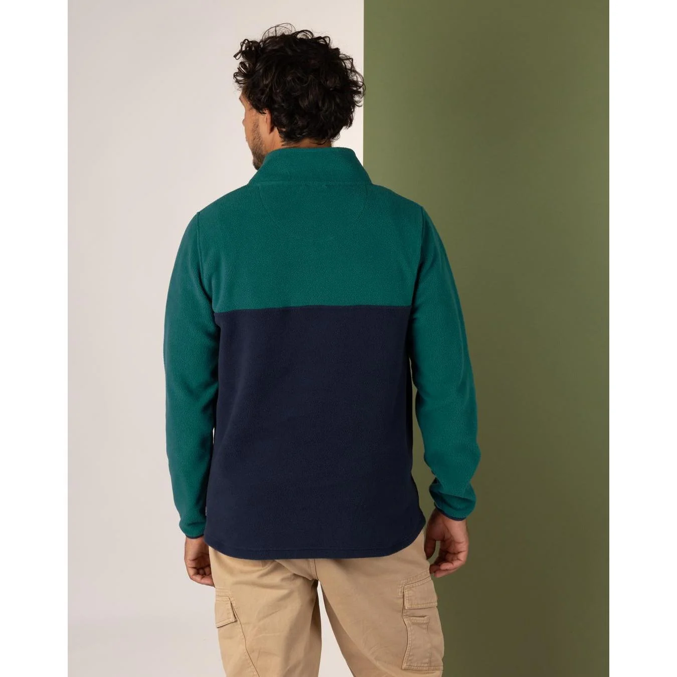 Saltrock Mens Theo Block Micro Half Zip Fleece - Image 4
