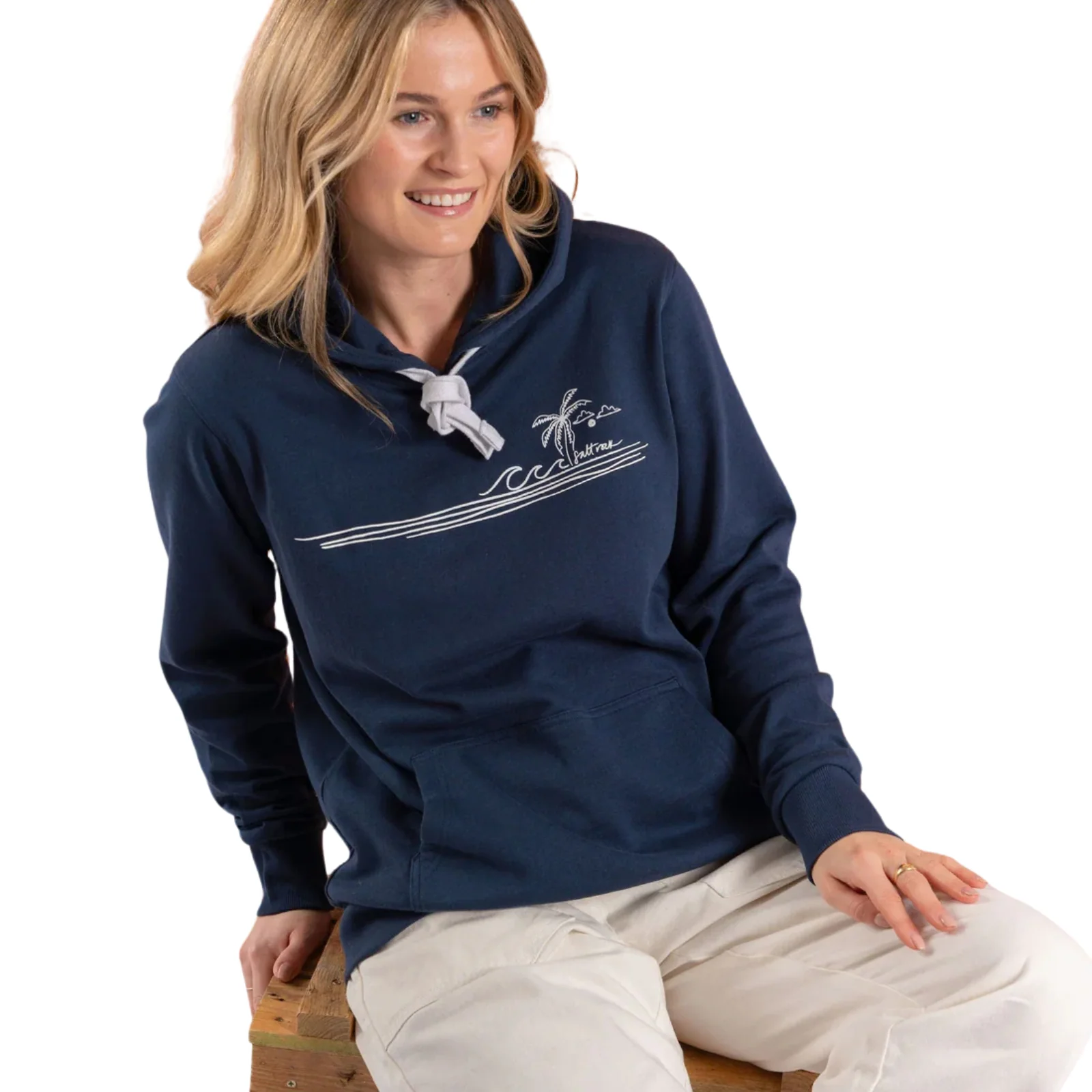 Saltrock Womens Ocean Stripe Hoodie - Image 4