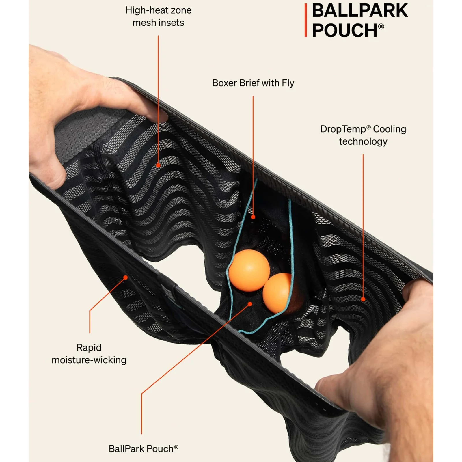 Saxx Mens Droptemp Cooling Mesh Boxer Shorts - Image 4