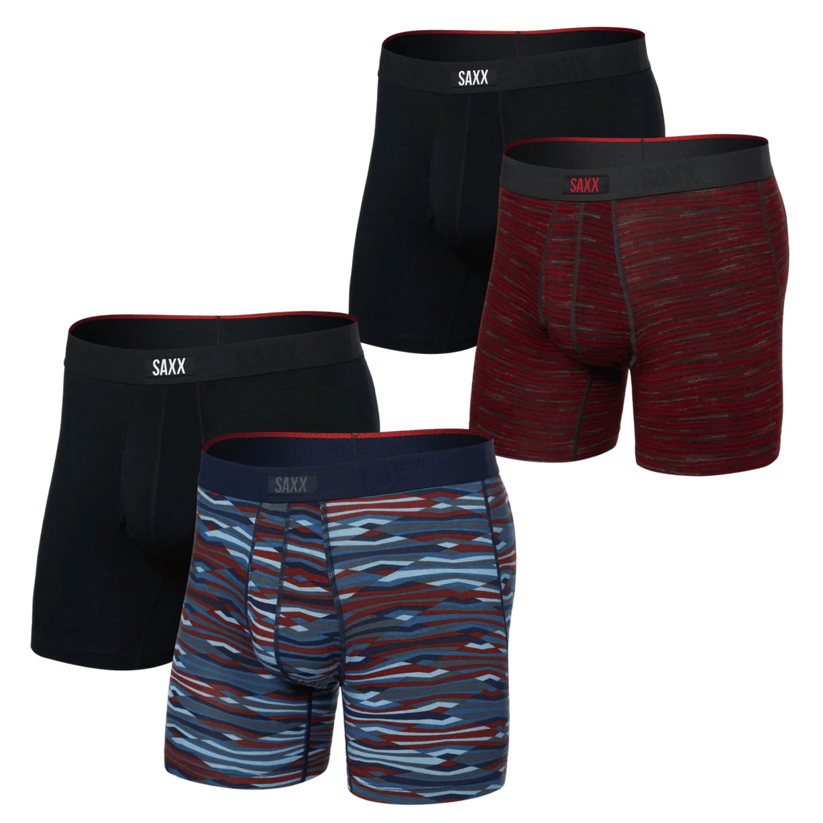 Saxx Mens Vibe Xtra Soft Comfort 2 Pack Boxer Shorts