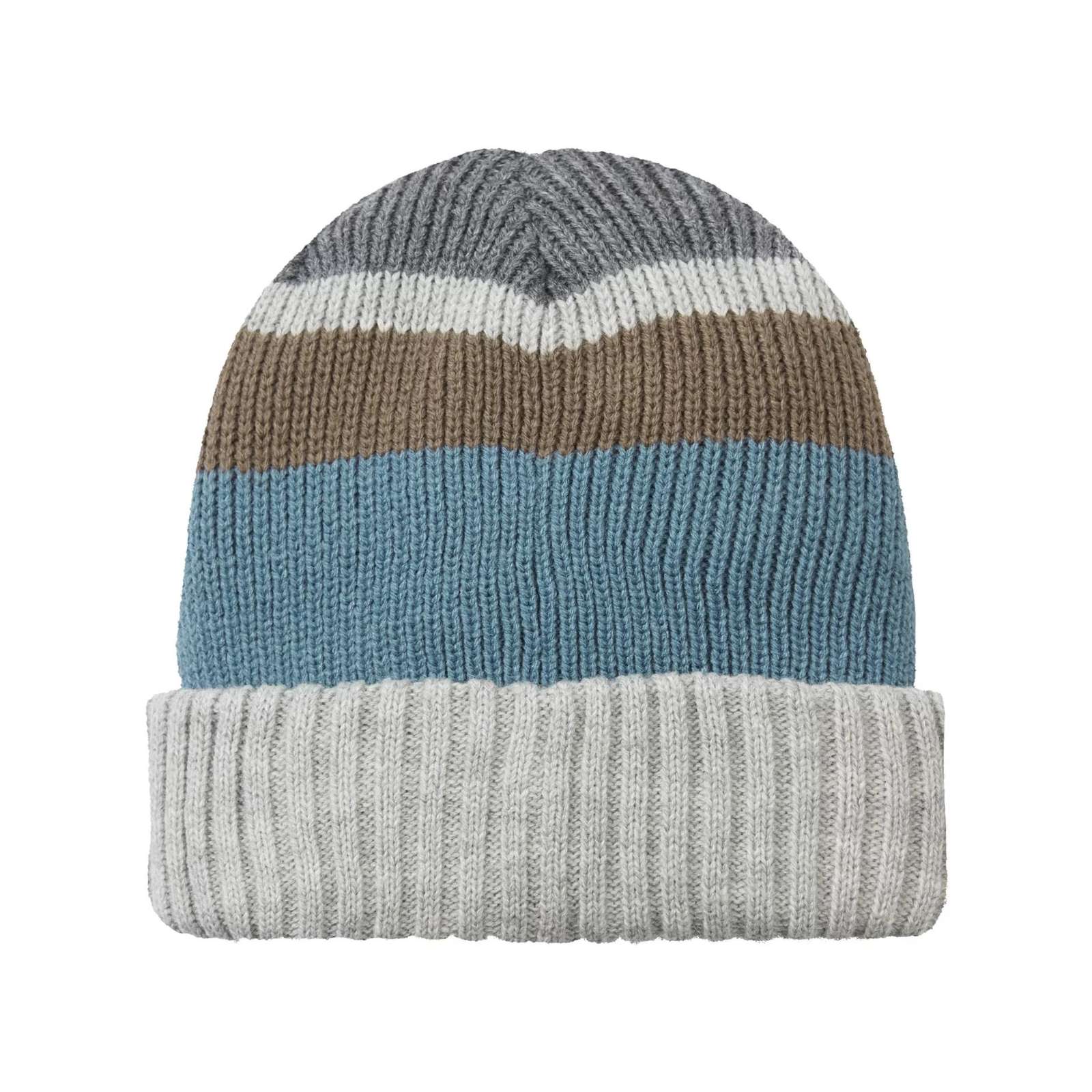 Sealskinz Unisex Cromer Waterproof Roll Cuff Striped Beanie - Olive - Image 7