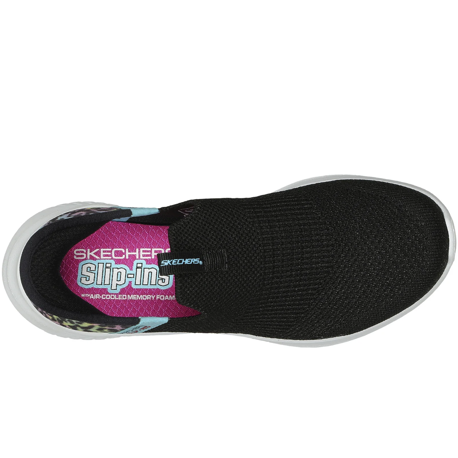 Skechers Kids Ultra Flex 3.0 Colory Wild Slip-ins Trainers - Black - Image 3