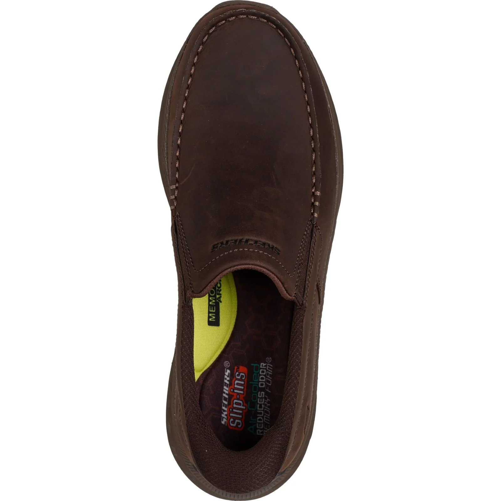Skechers Mens Pollard - Osgood Learther Slip-ins Shoes - Cocoa Leather - Image 3