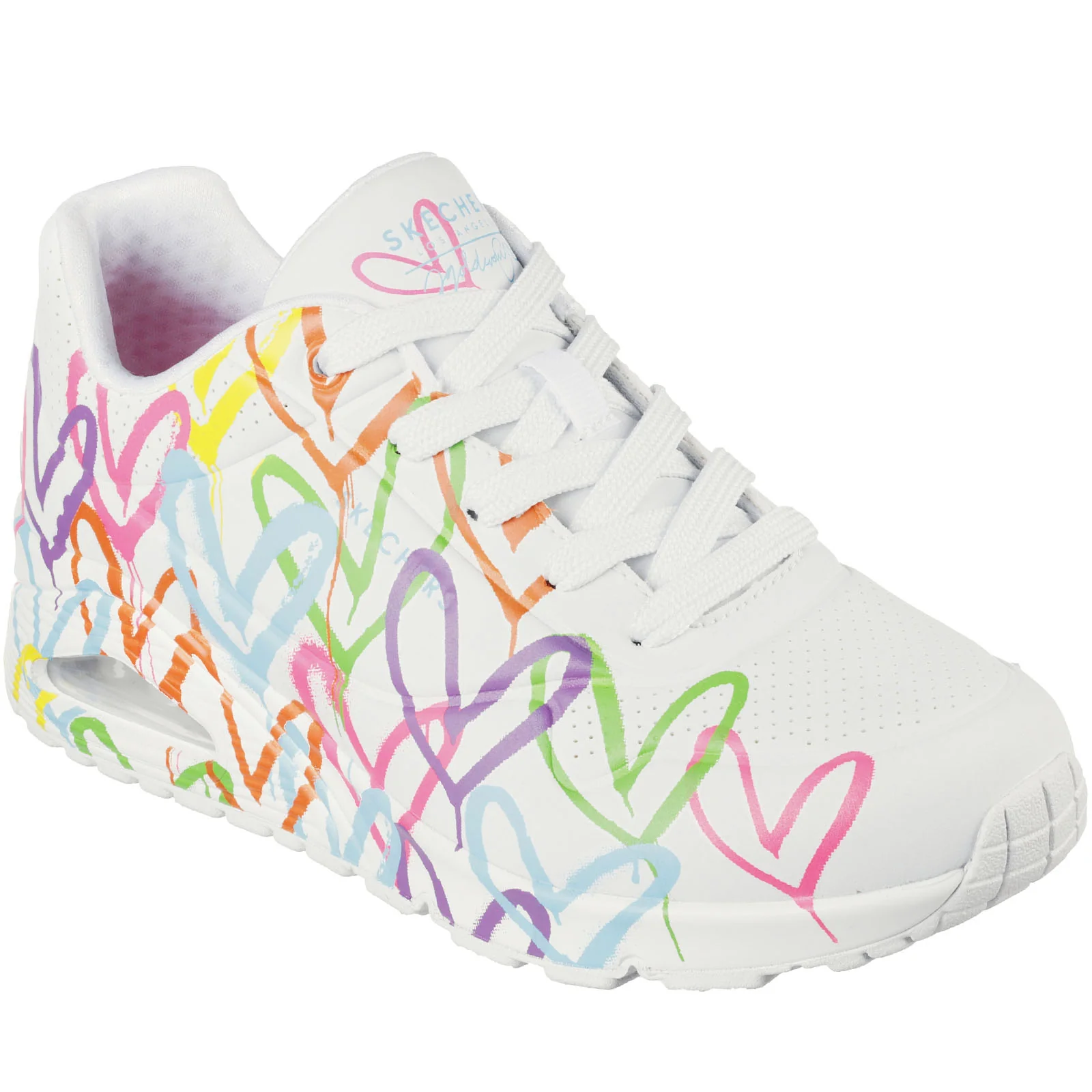 Skechers Womens Uno Highlight Love Memory Foam Trainers - Image 11