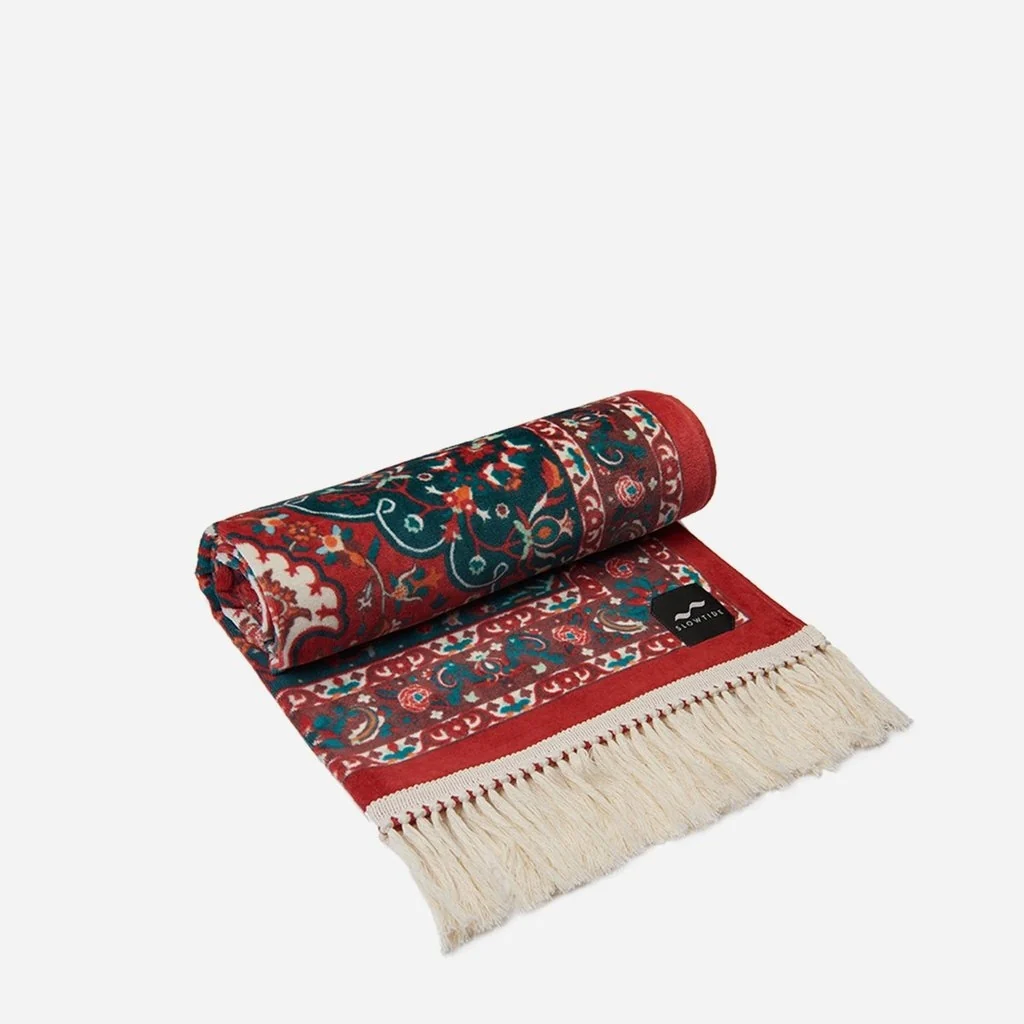 Slowtide Unisex Haven Beach Towel - Burgundy - OS - Image 2
