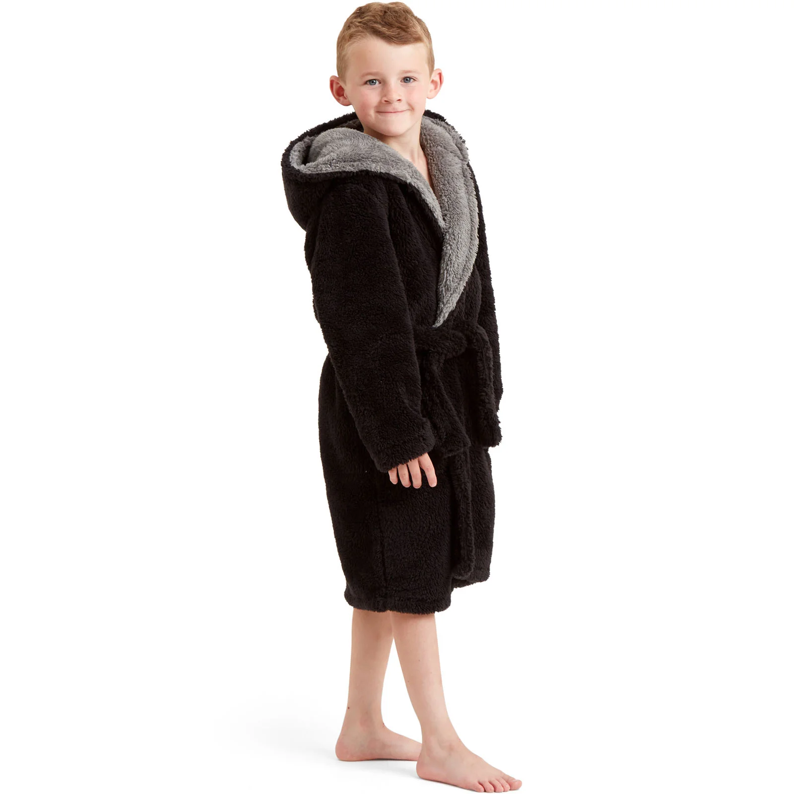 Snuggaroo Kids Soft Fleece Hooded Dressing Gown 5-14 Years - Image 5