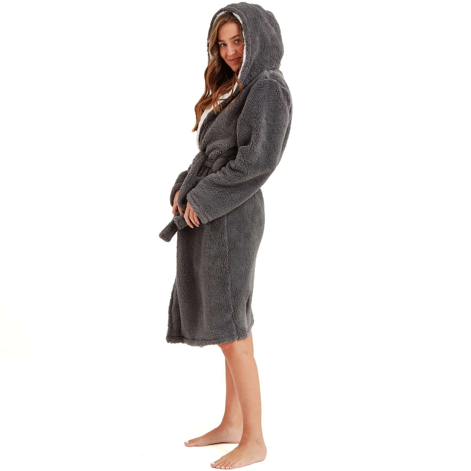 Snuggaroo Womens Soft Hooded Dressing Gown - Image 8