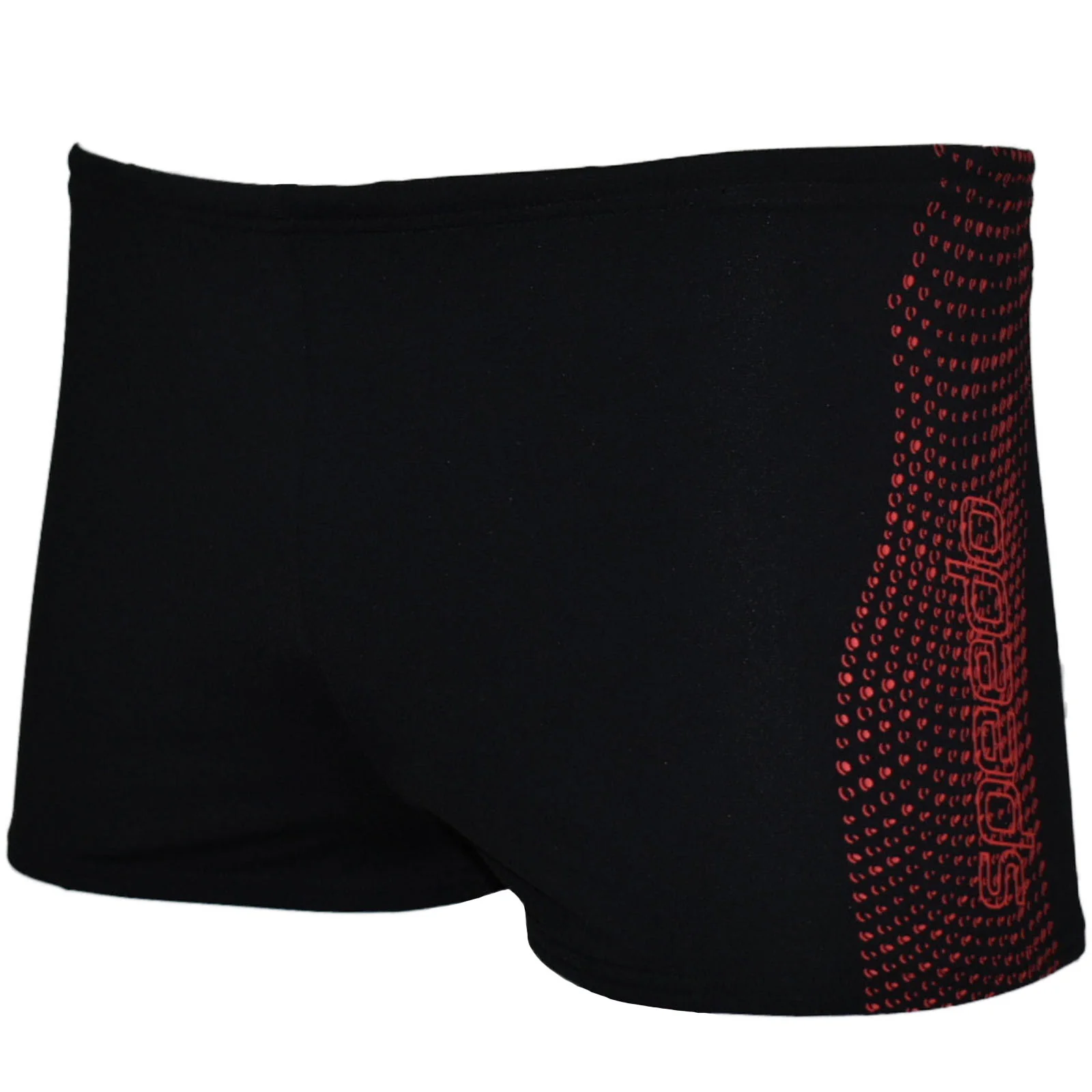 Speedo Kids Printed Logo Swimming Aqua Shorts - Black/Red