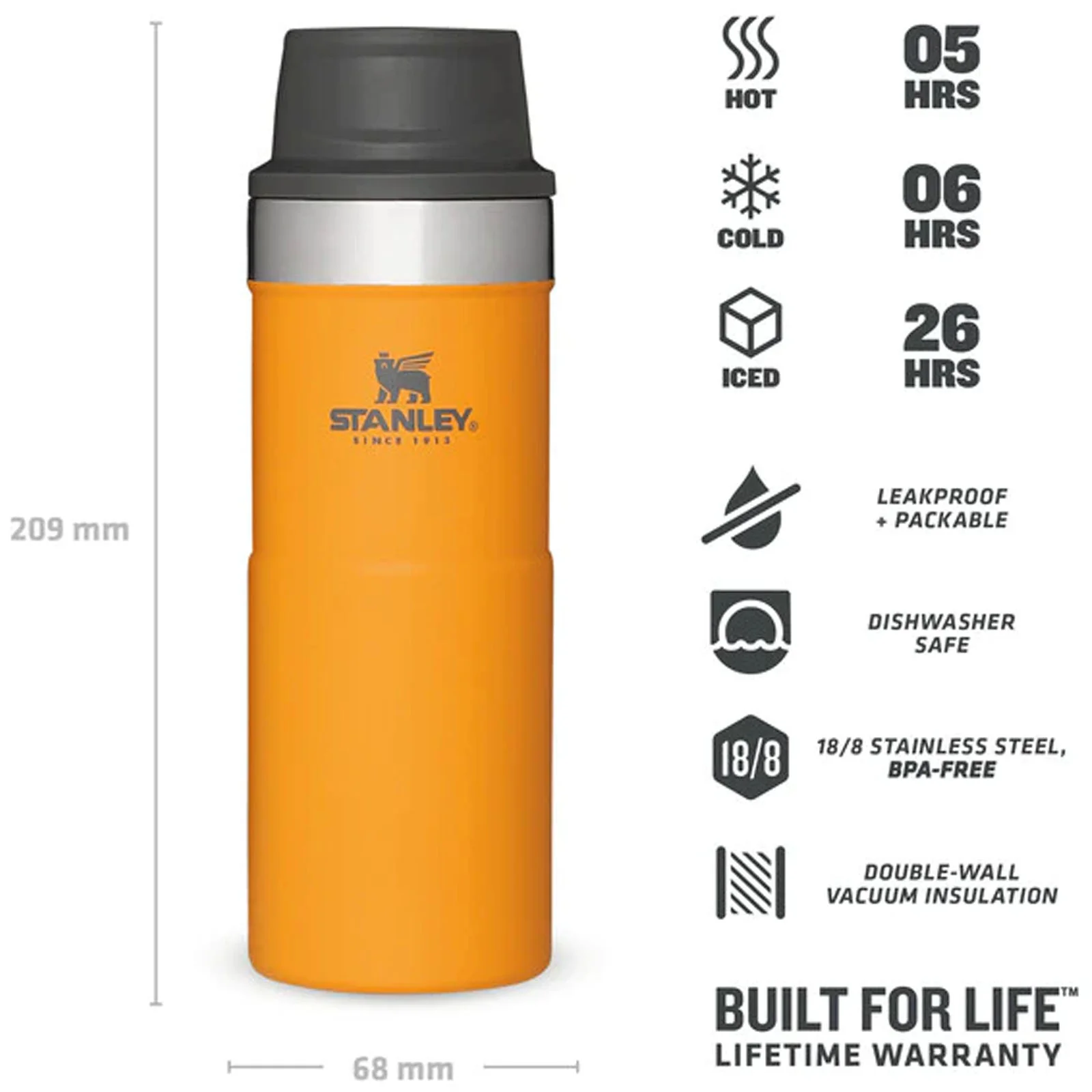 Stanley 0.35L Classic Trigger Action Travel Thermal Cold Water Bottle - Image 29