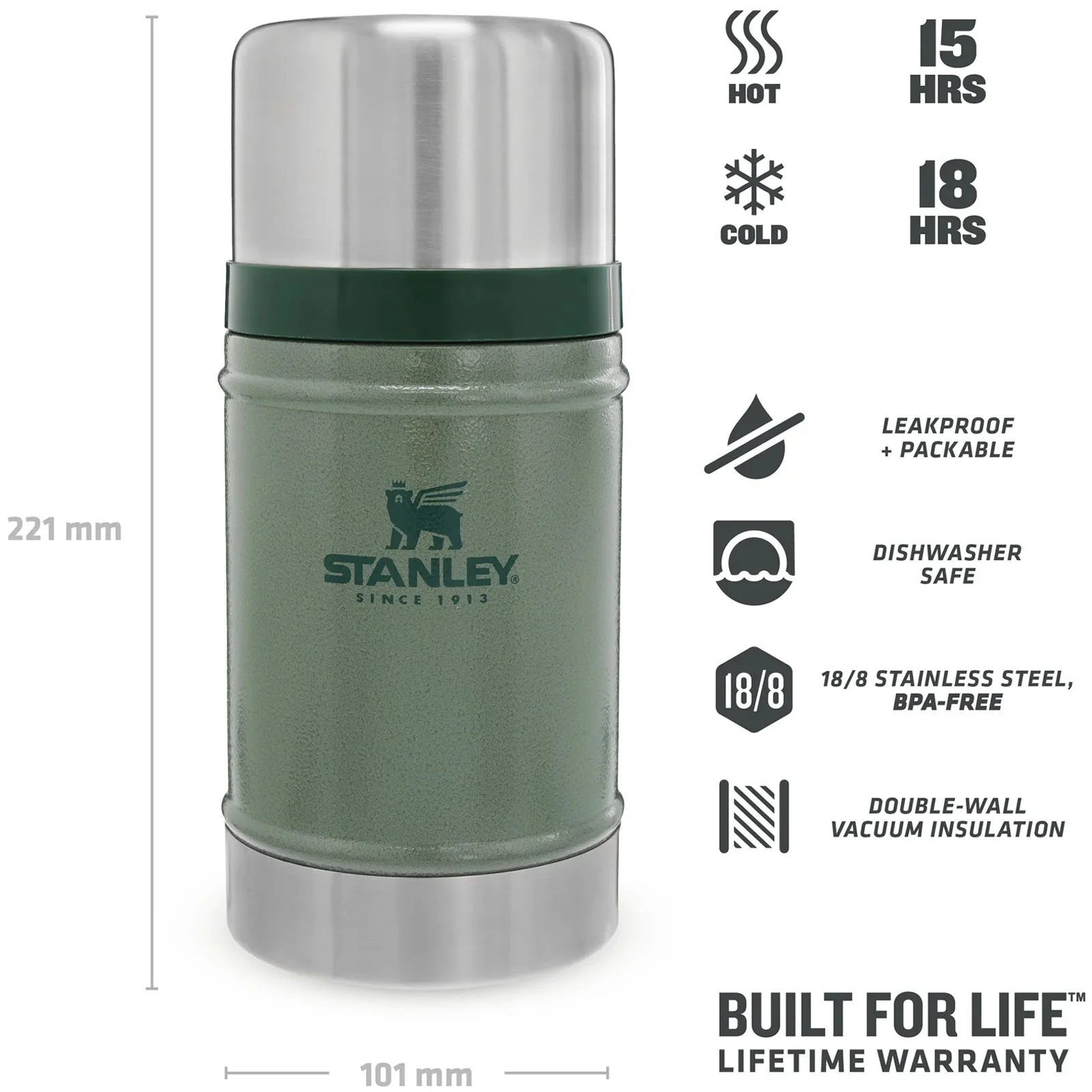 Stanley Classic Legendary 0.7L Thermal Travel Food Jar Pot - Image 8