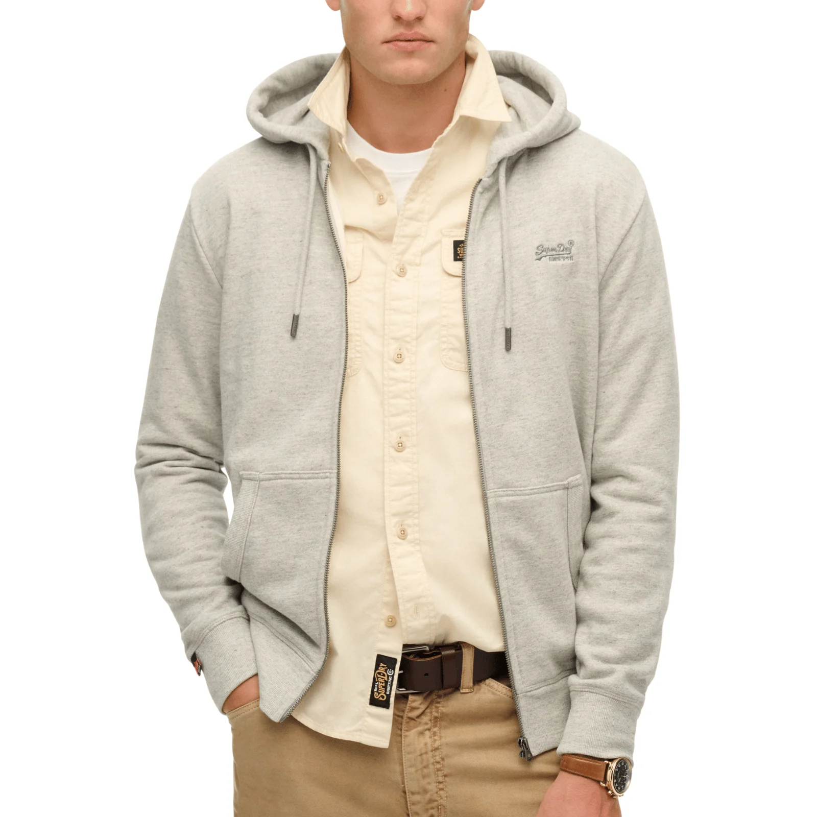 Superdry Mens Essential Logo Full Zip Hoodie - Image 3