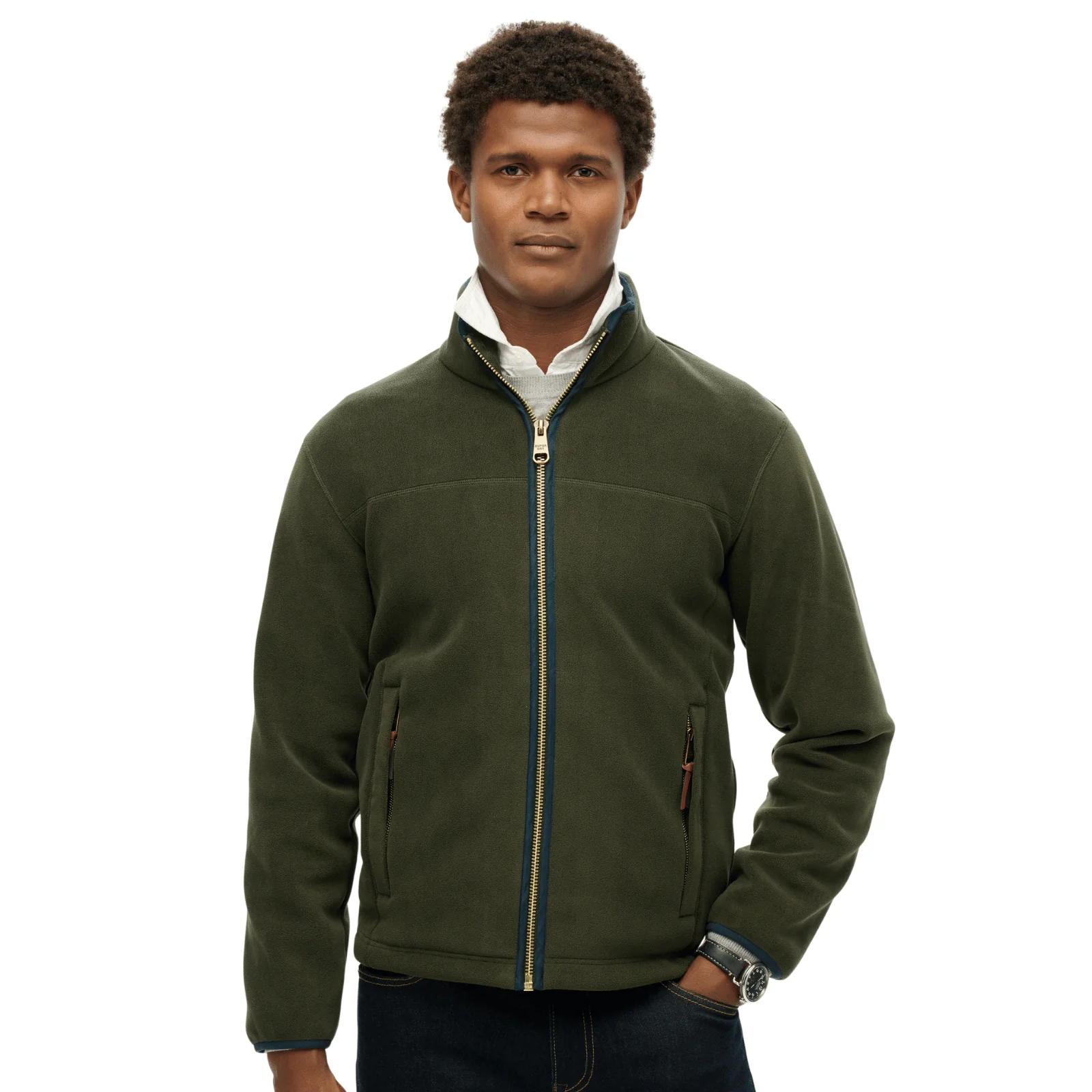 Superdry Mens Estate Full Zip Fleece - Image 2