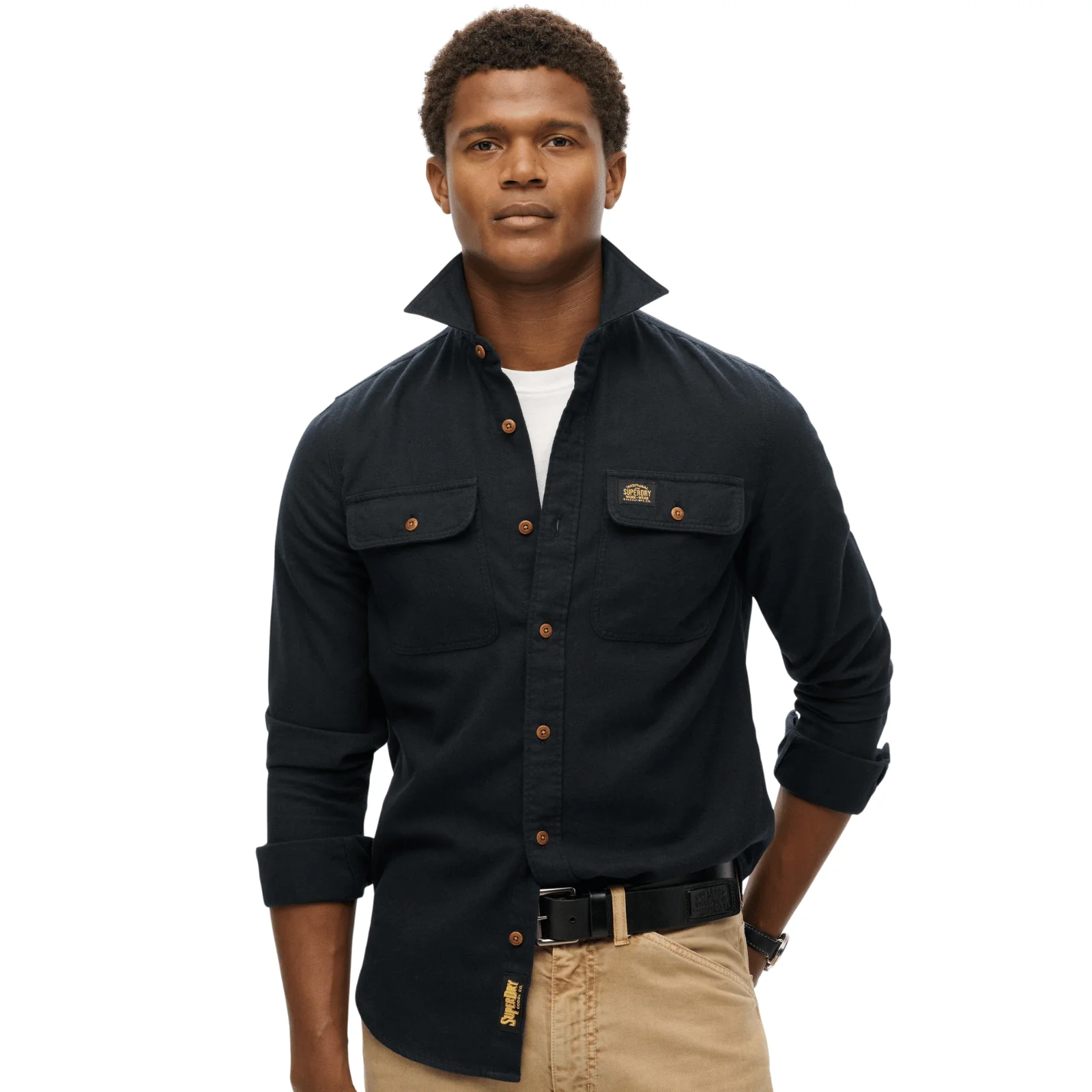 Superdry Mens Flannel Workwear Long Sleeve Shirt - Image 2