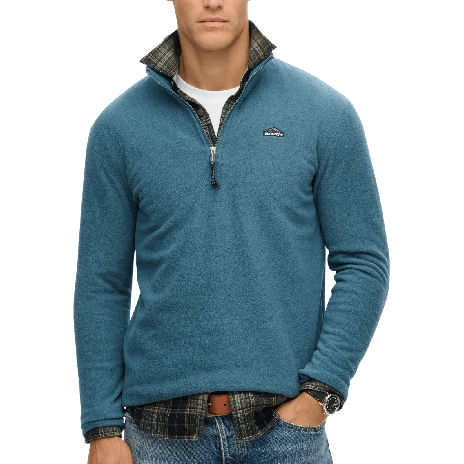 Superdry Mens Polar Fleece Half Zip Fleece - Image 4