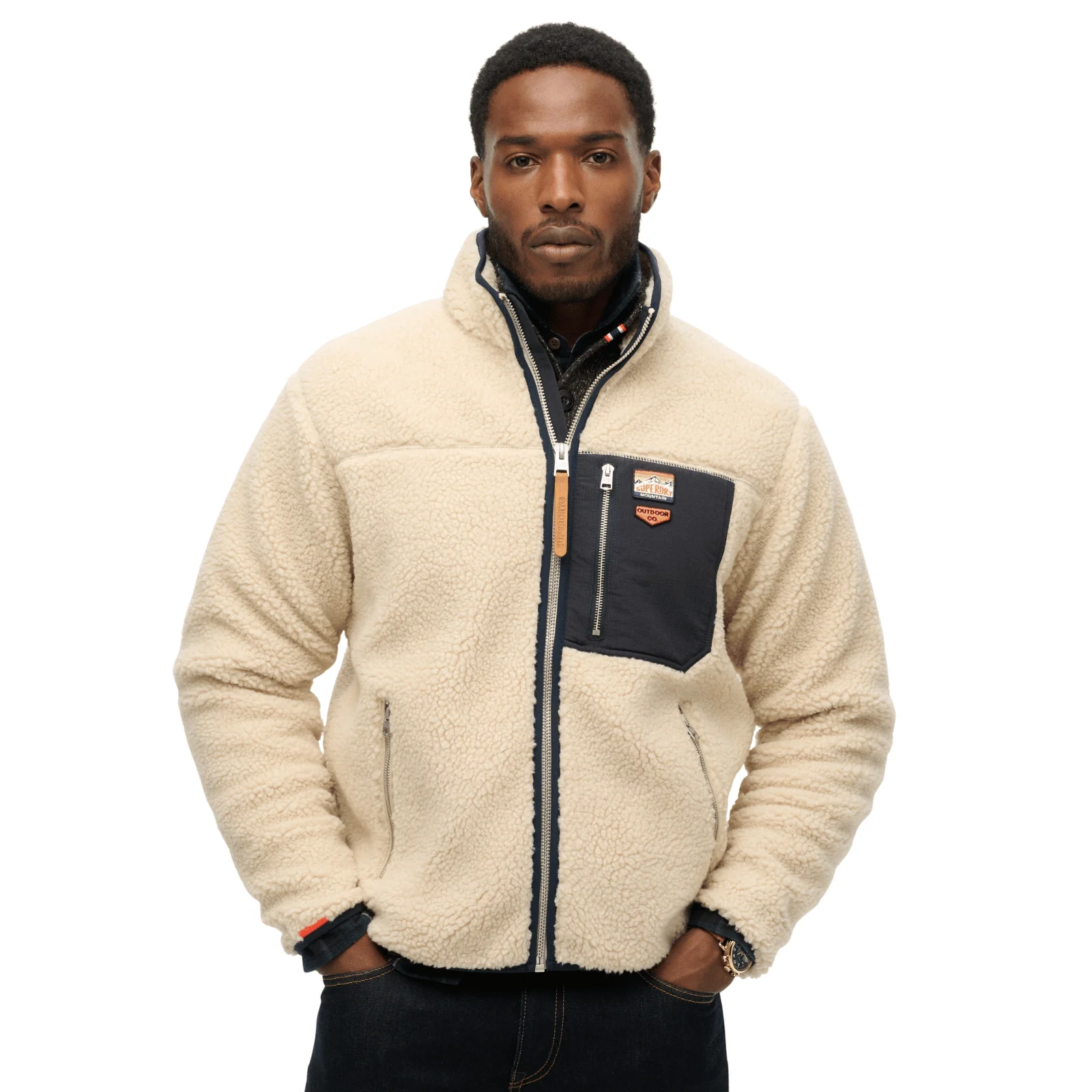 Superdry Mens Vintage Retro Full Zip Fleece - Image 3