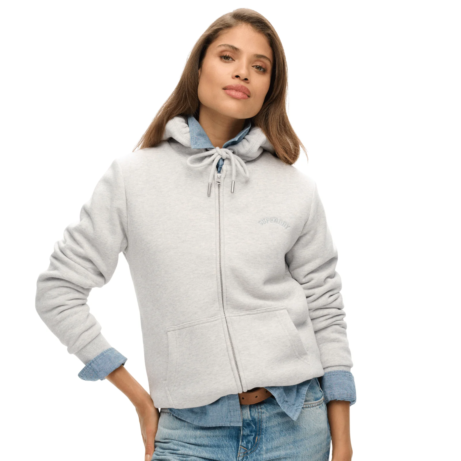 Superdry Womens Borg Lined Full Zip Hoodie - Image 2