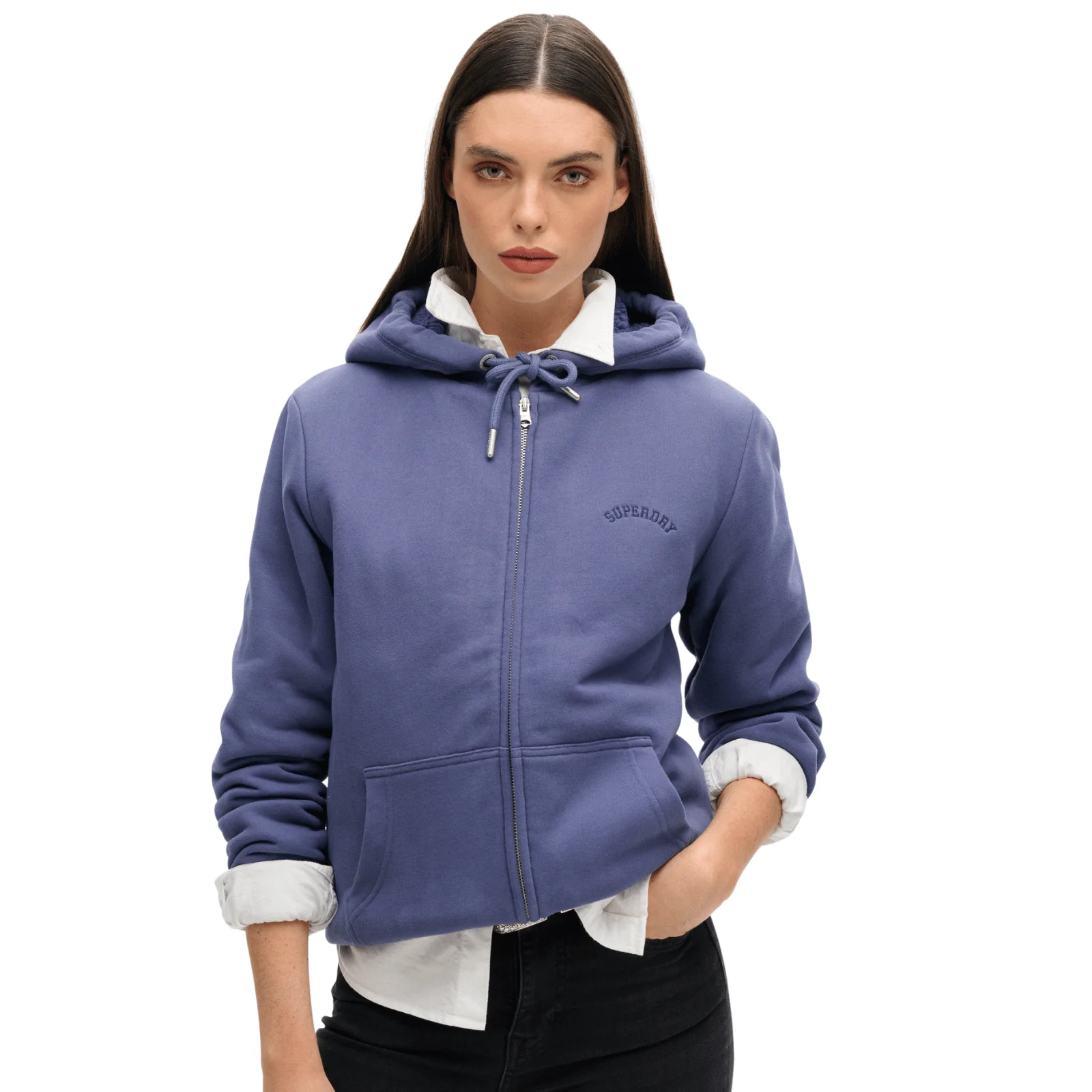Superdry Womens Borg Lined Full Zip Hoodie - Image 3